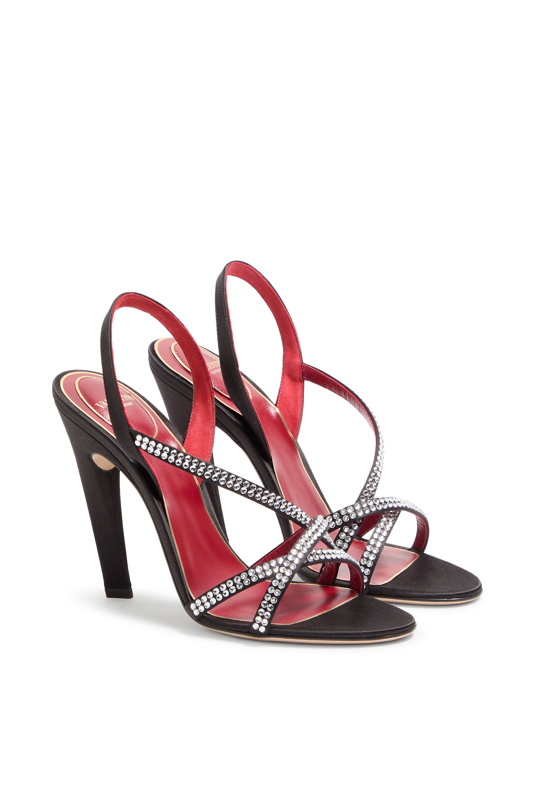 Dans Le Foyer 105 Satin Sandal with Crystals 