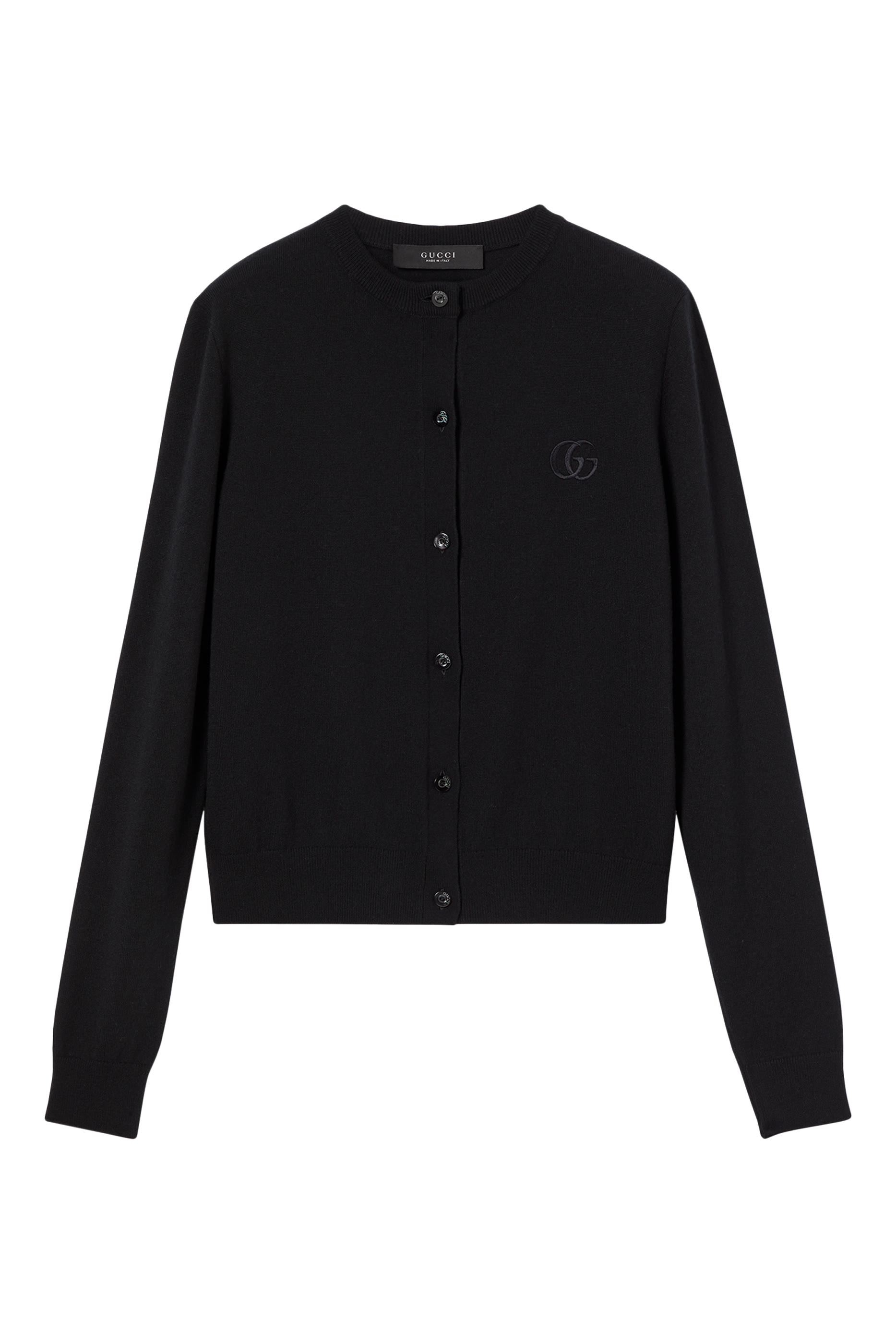 Knit Wool Cardigan with Embroidery 