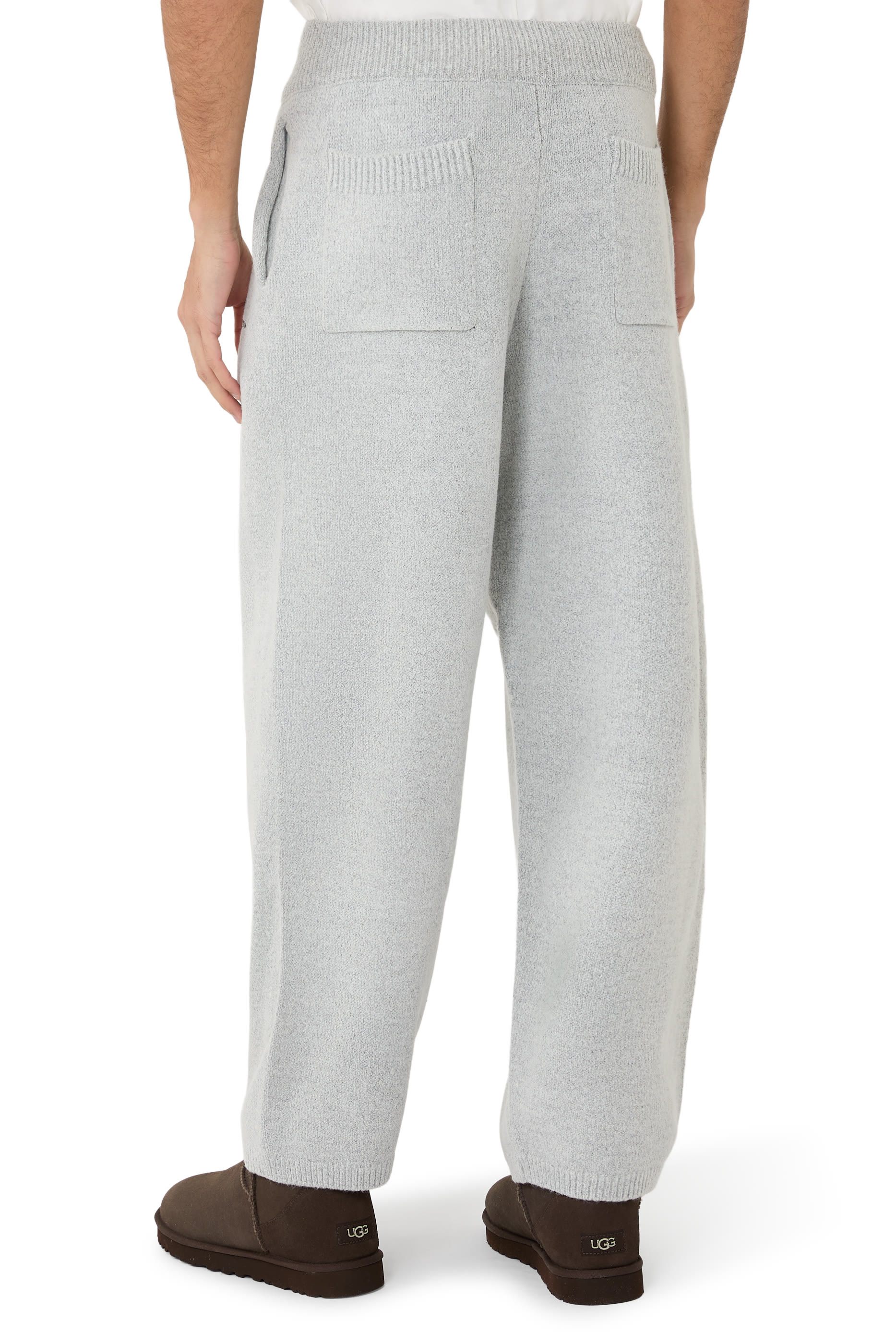 Mohair Blend Knit Wide Leg Joggers