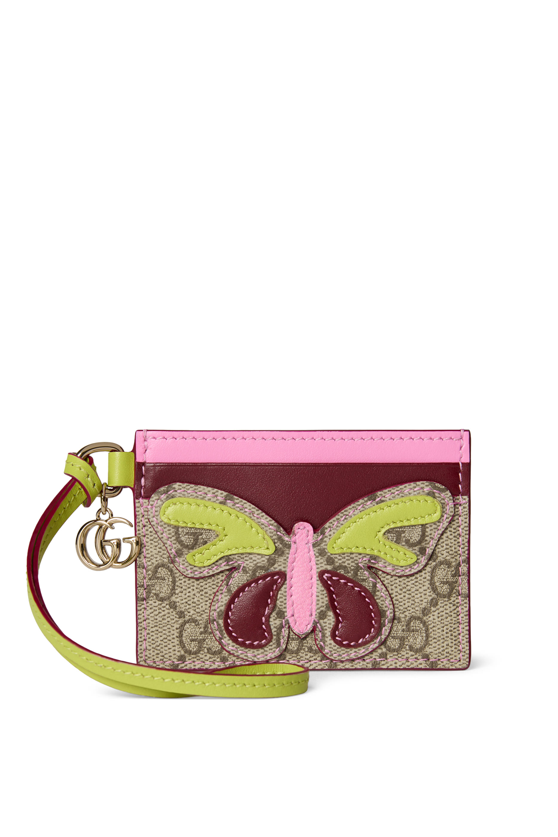  Card Case with Double G and Butterfly