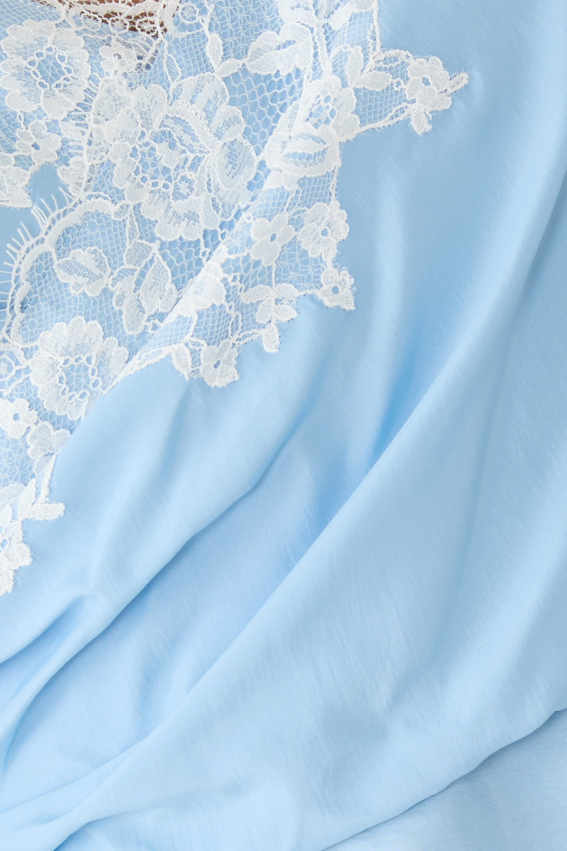  Lace Touch Habutai Asymmetric Top