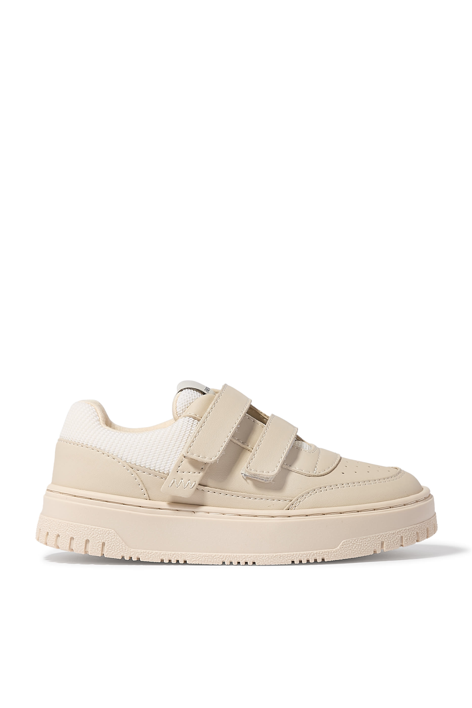  Leather Sneakers with Mesh Details