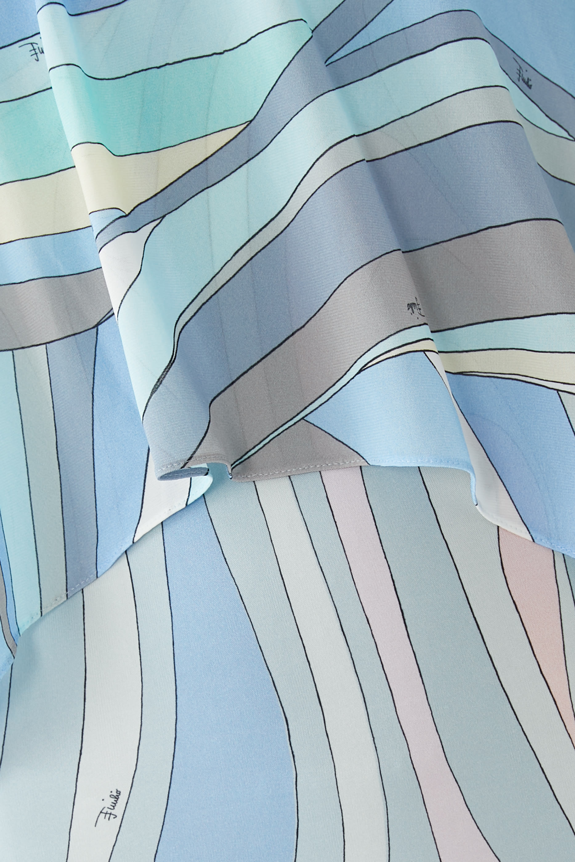 Iride-Print Layered Dress