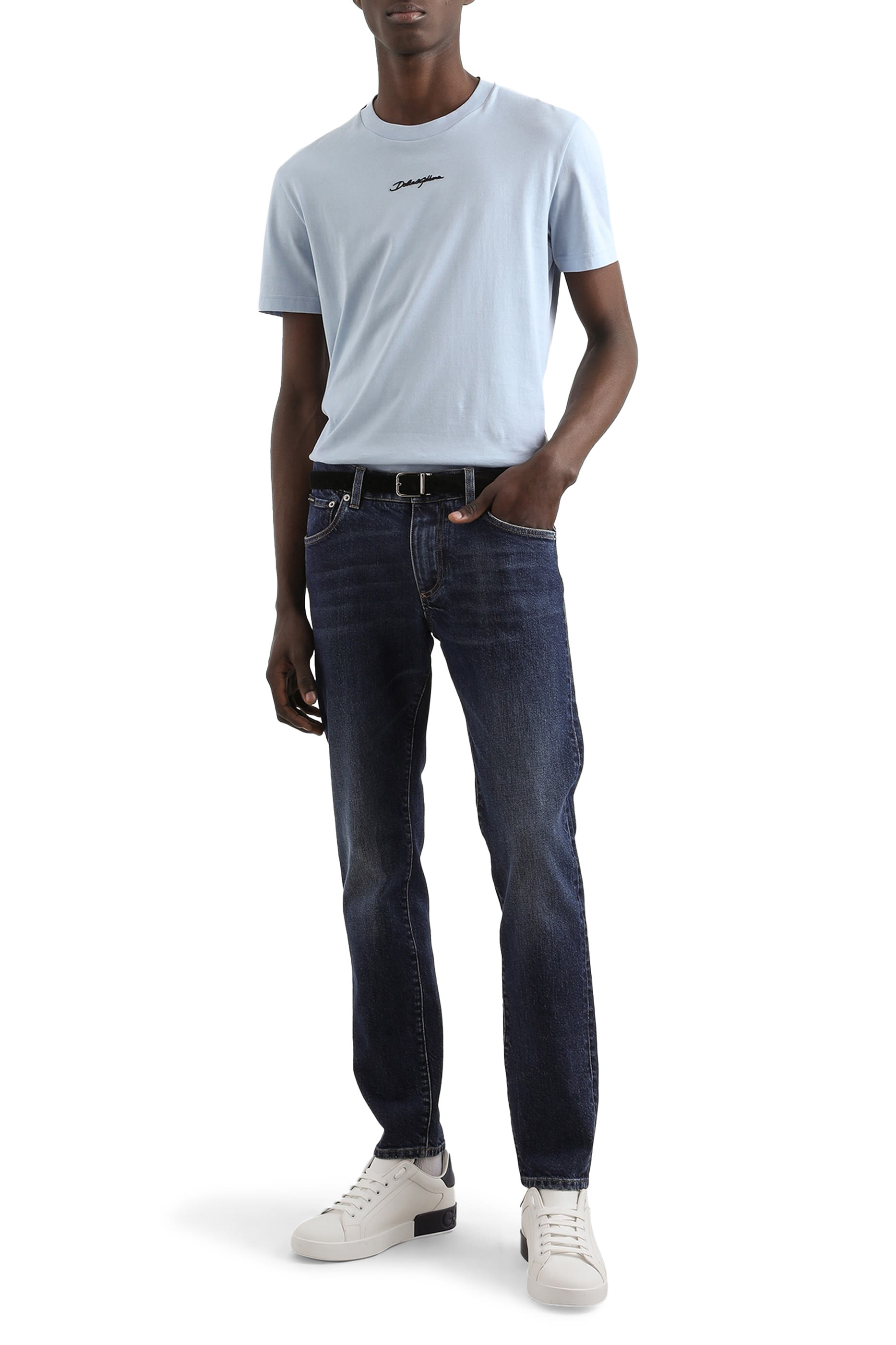 Slim-Fit Stretch Cotton Jeans