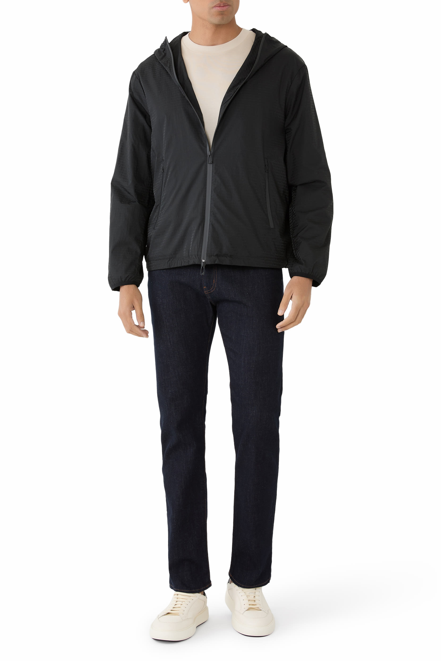 All-Over Lettering Water-Repellent Blouson