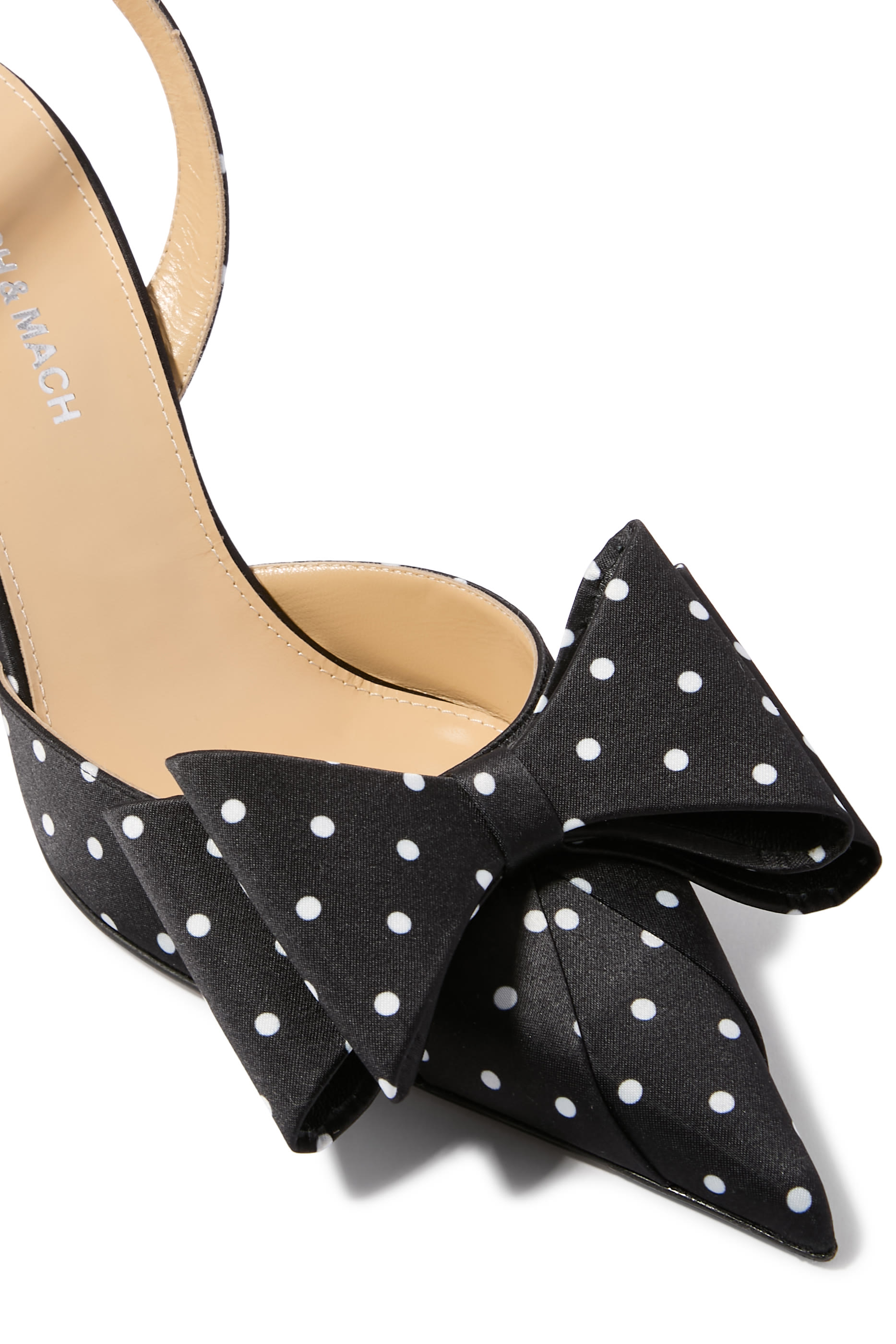Le Cadeau 85 Polka Dot Slingback Pumps