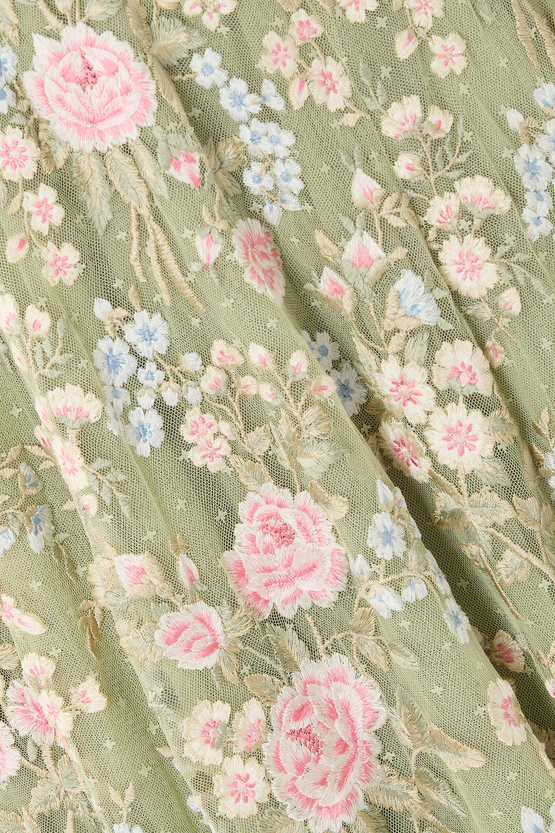 Antoinettes Floral Round Neck Ankle Gown