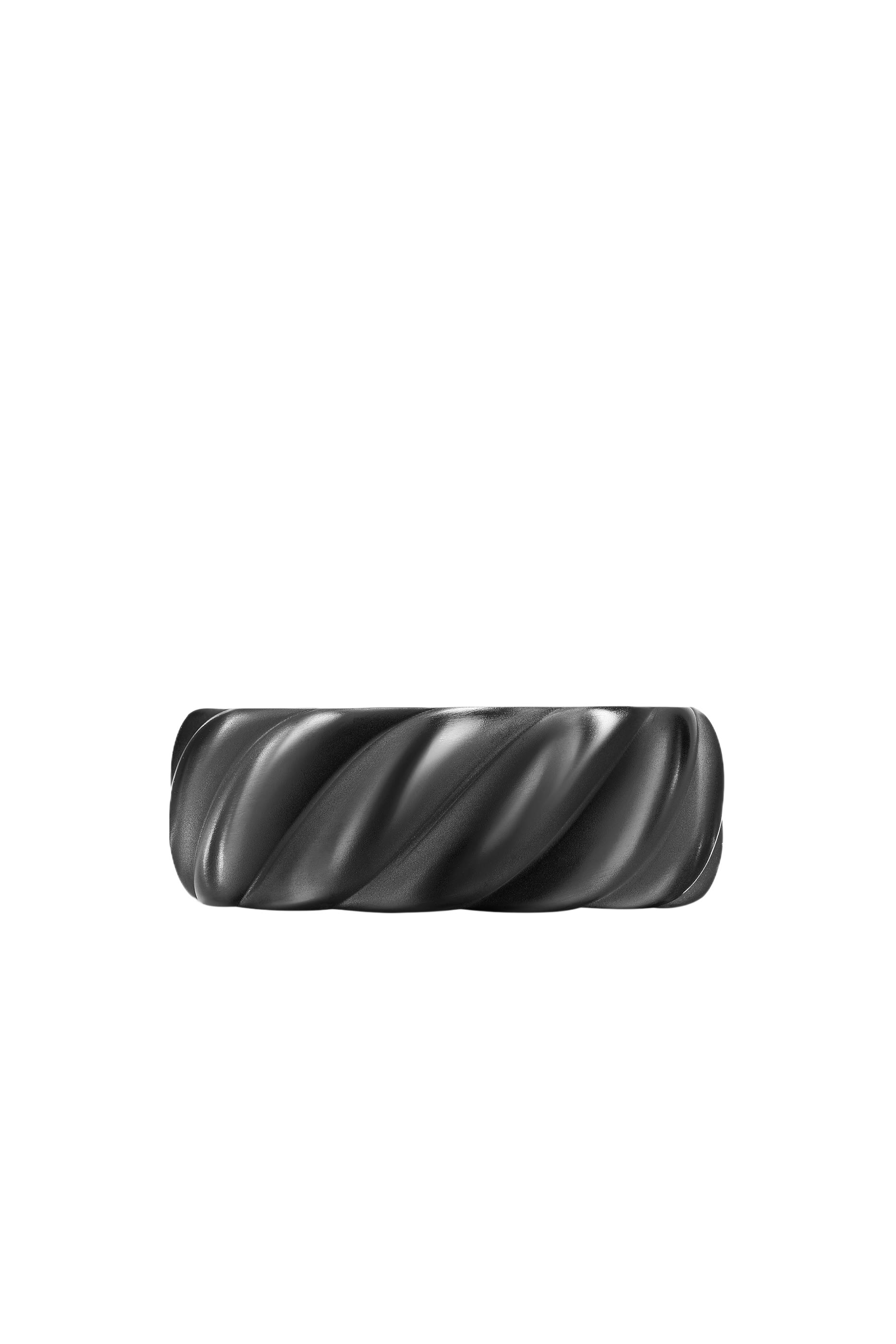 Sculpted Cable Band Ring, Titanium