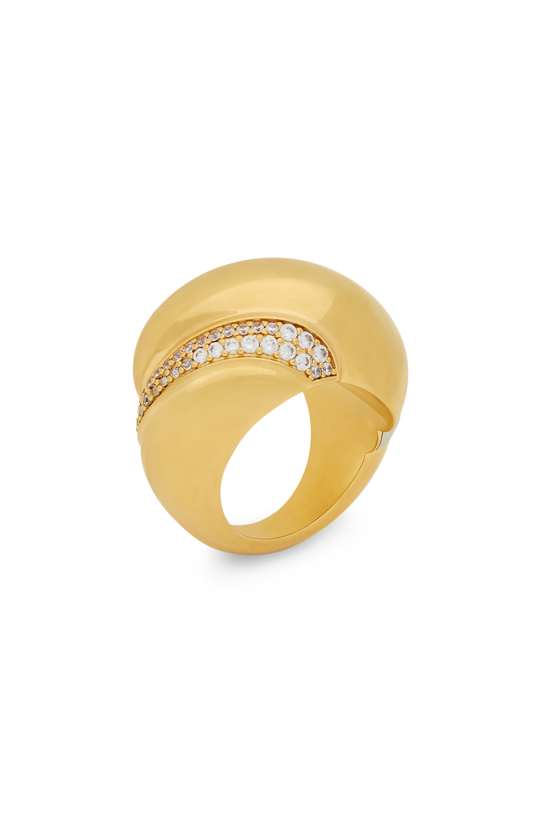 Crystal Whirlwind Ring in Metal