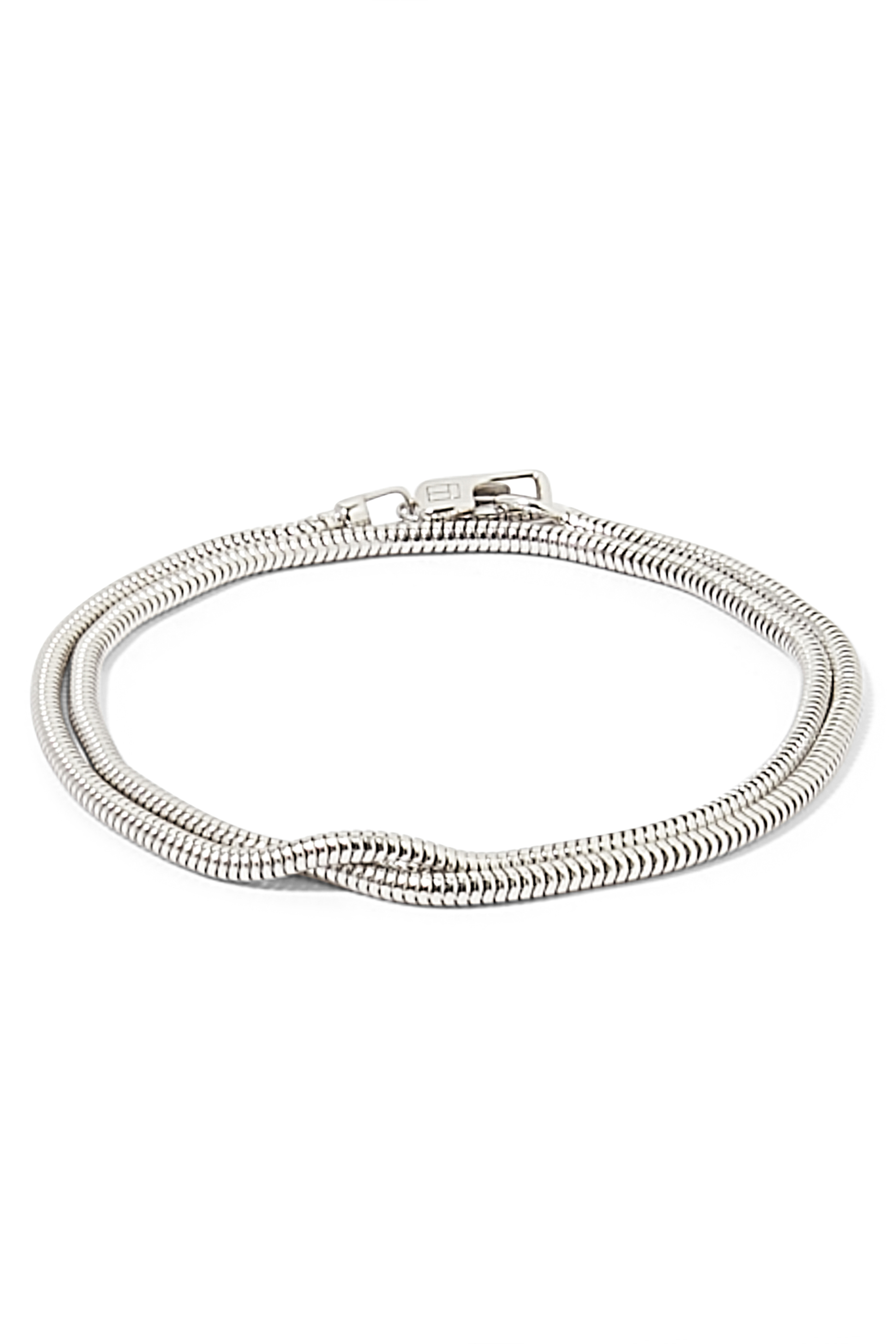 Double Wrap Snake Chain Bracelet, Sterling Silver