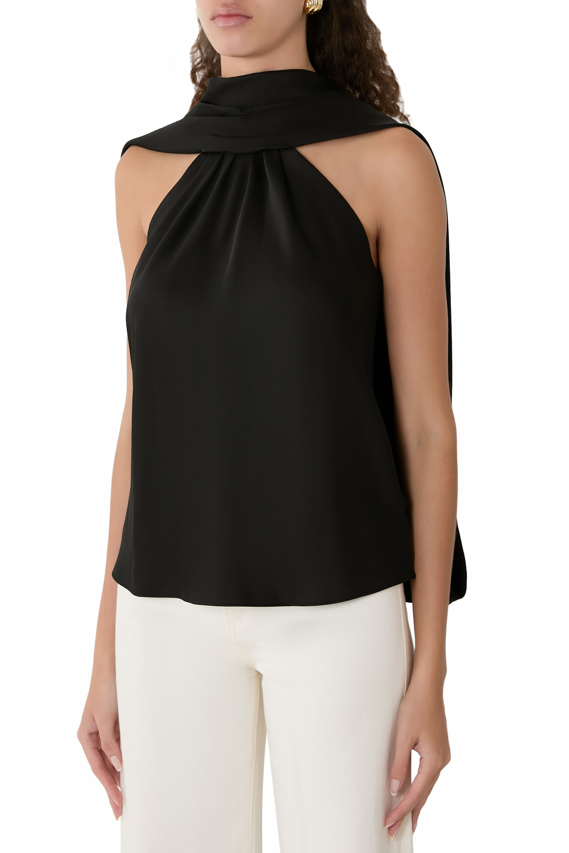 Scarlett Satin Cape Top