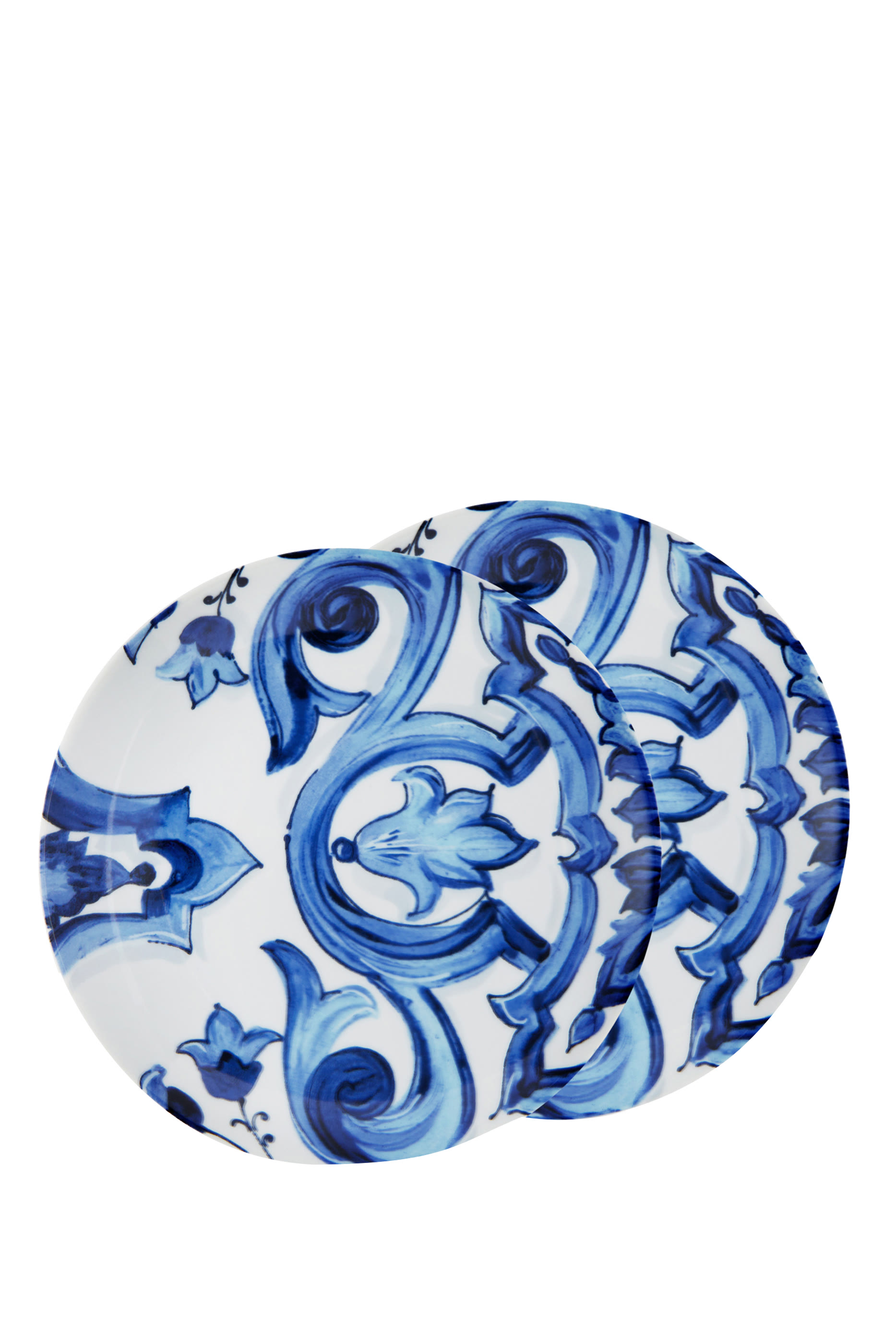 Fiore Blu Mediterraneo Dessert Plates, Set of 2
