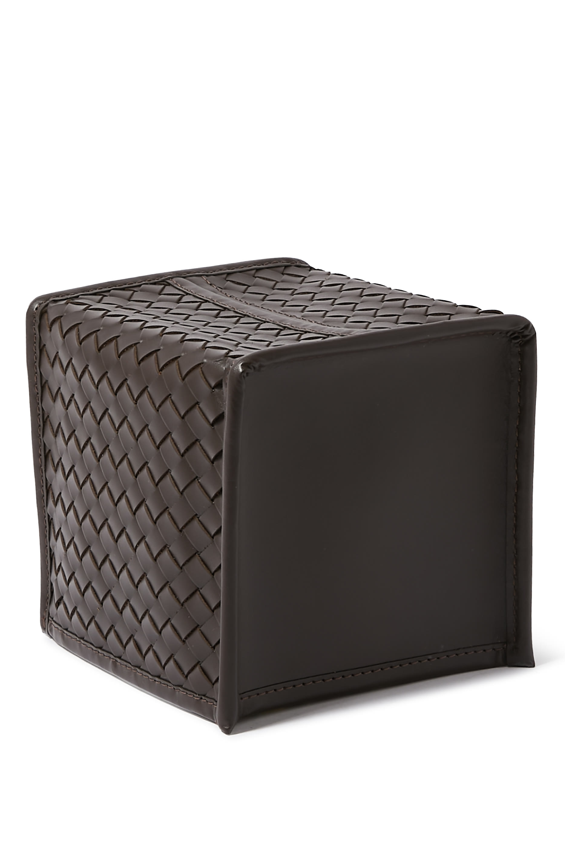 Hand Woven Leather Tissue Holder