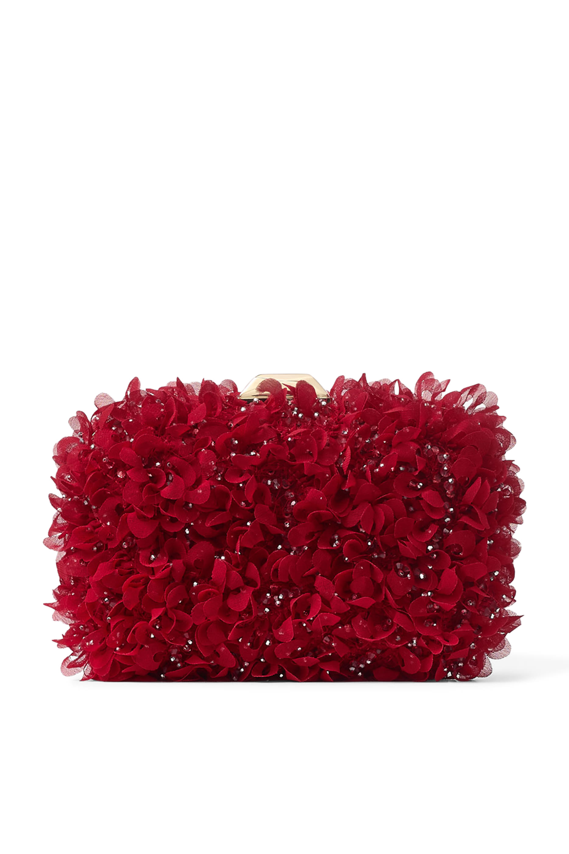 Petal Embroidery Clutch Bag
