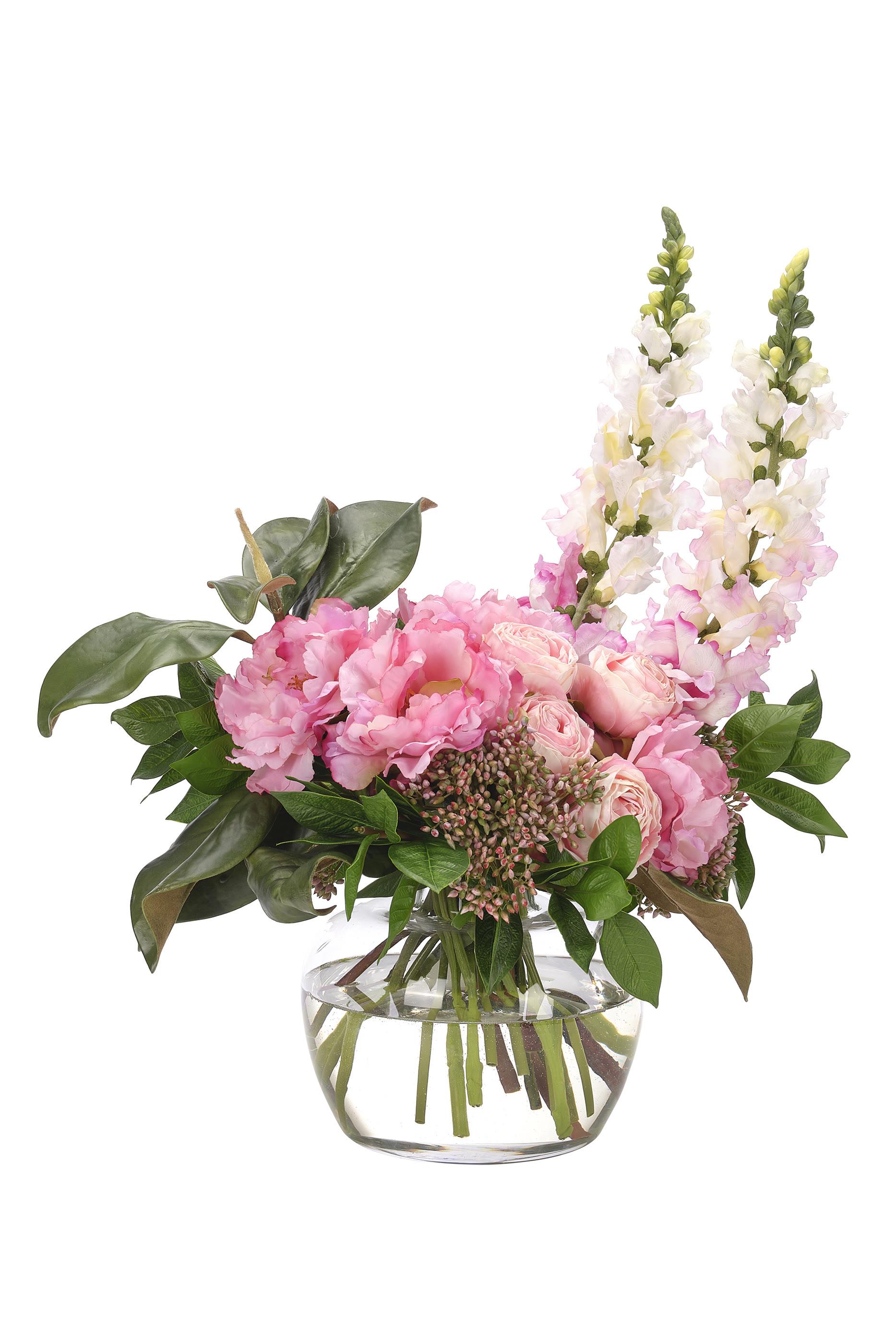 Pink Peony Rose Mix Silk Arrangement 