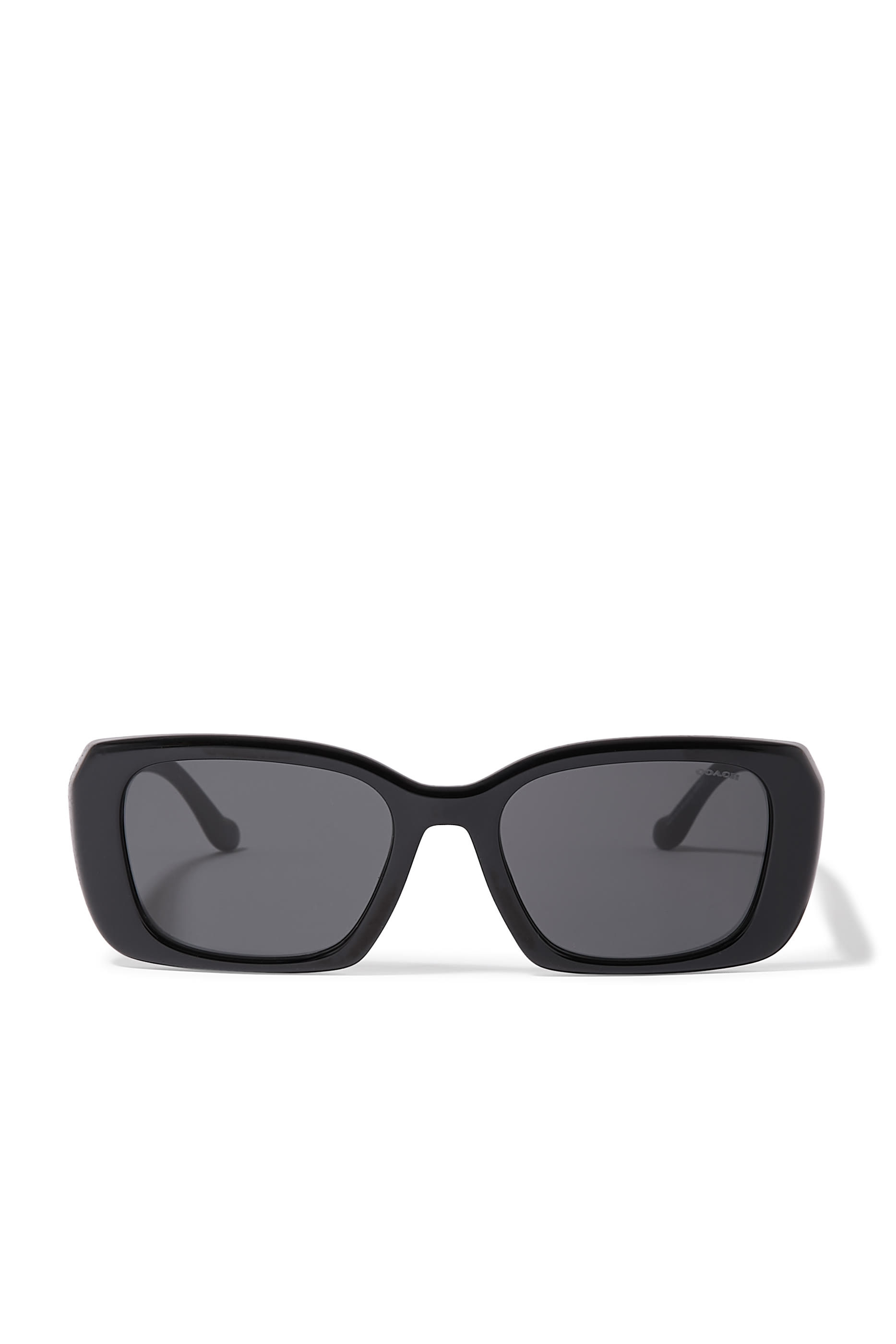 Square-Frame Maxi C Logo Temple Sunglasses