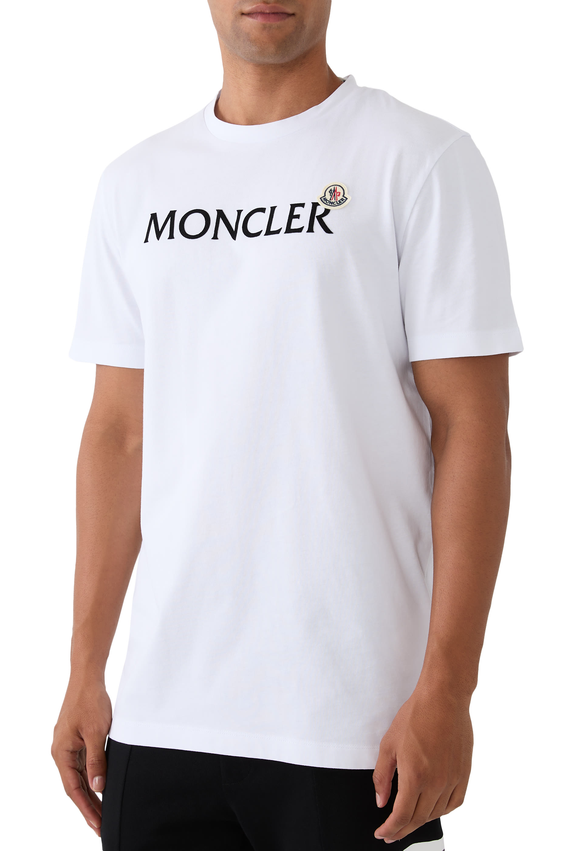 Flocked Logo Cotton T-Shirt