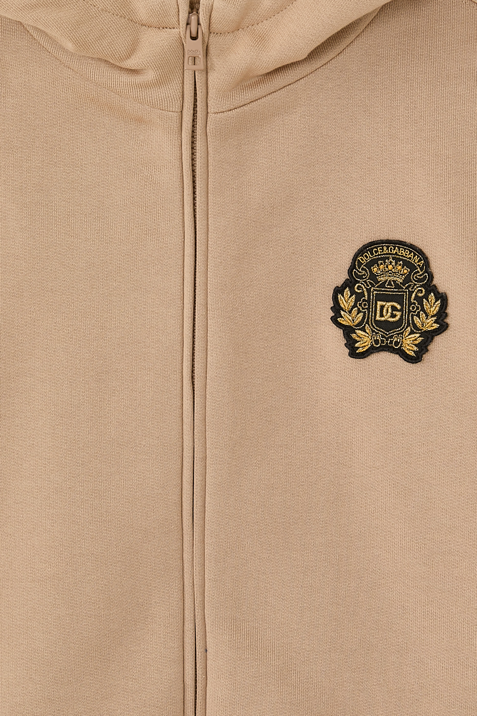 Kids  Fleece Hoodie with Heraldic Patch
