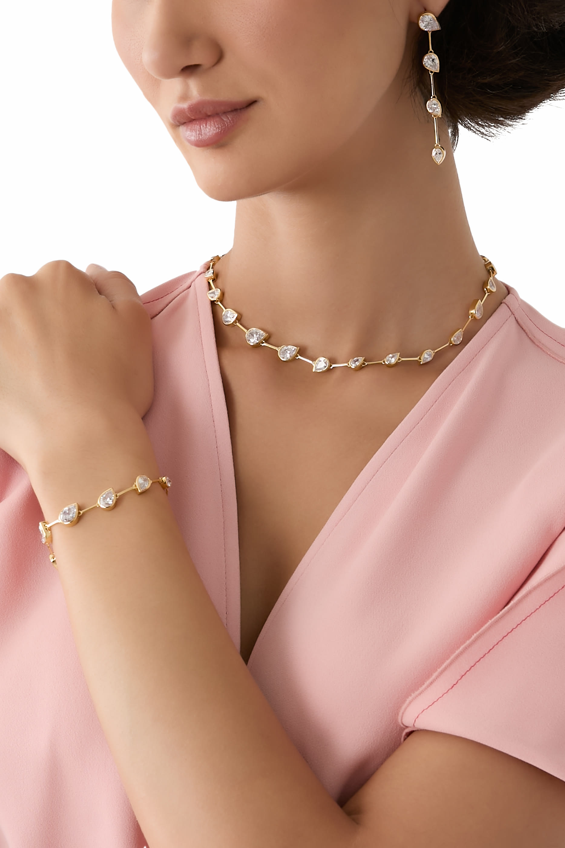 Myriad Bracelet, Recycled Sterling Silver Plated in 18ct Yellow Gold Vermeil &  Zirconia