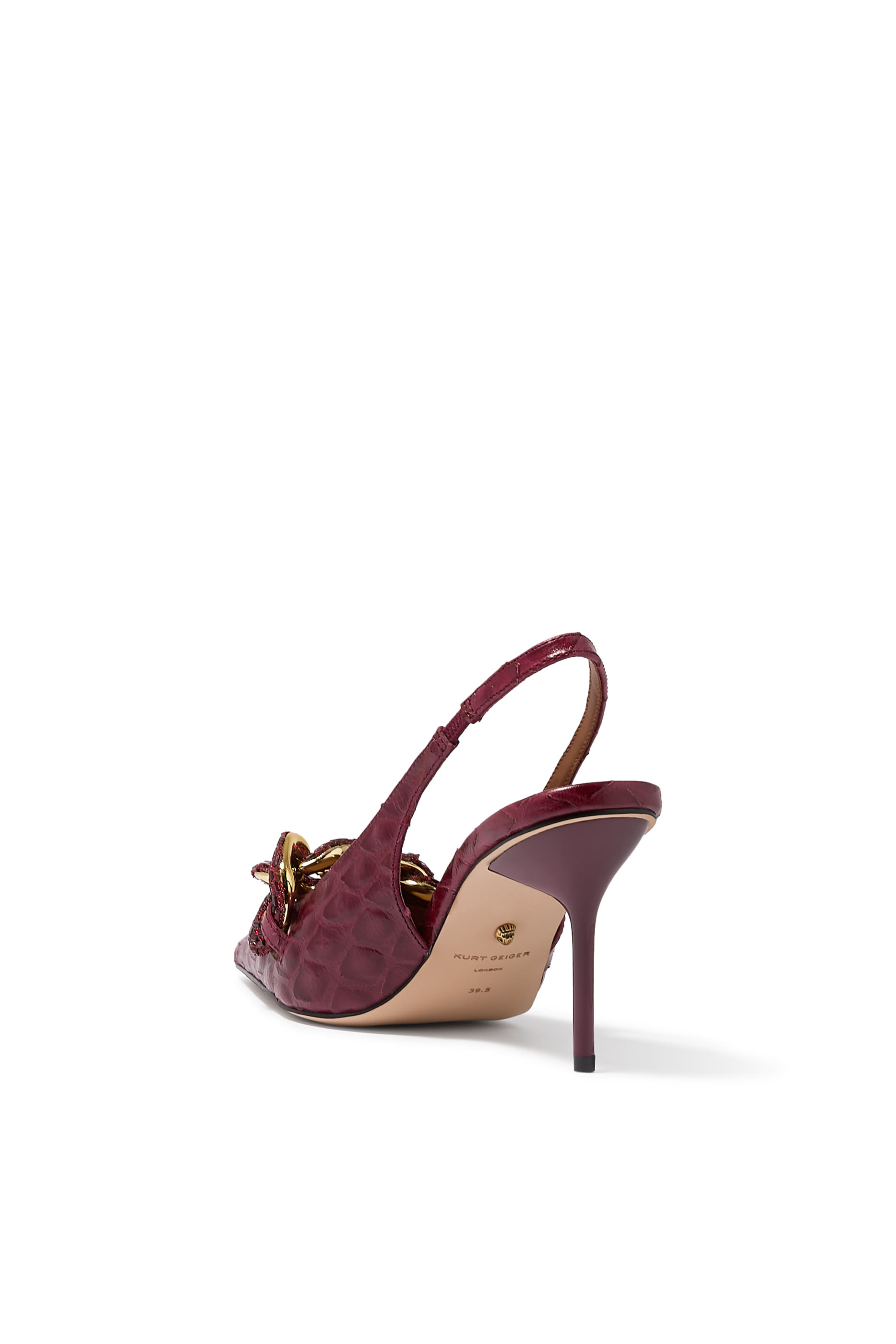 Crystal Chain 85 Slingback Pumps