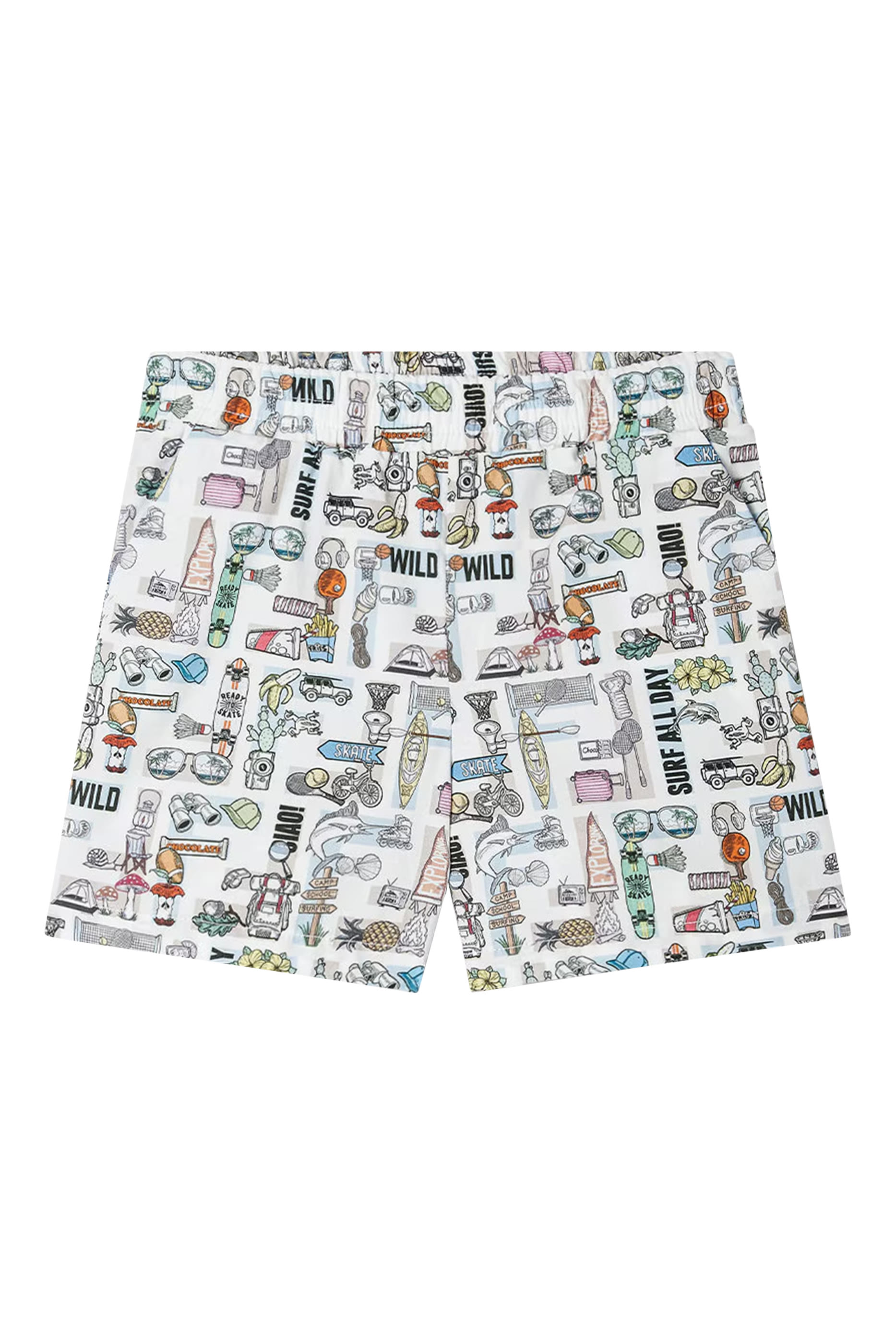 Kids Logo Cartoon Bermuda Shorts