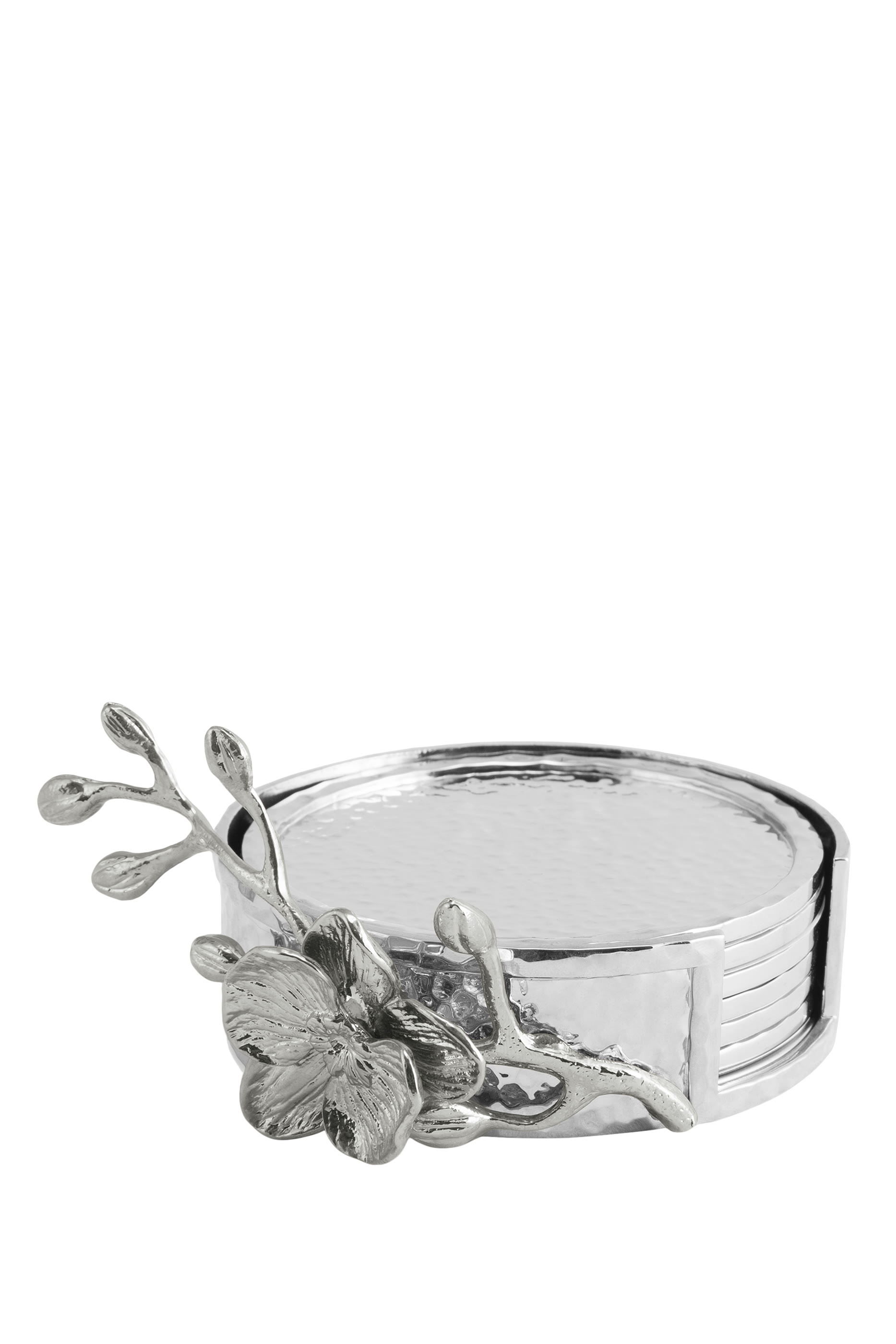 White Orchid Drink Coaster Set 