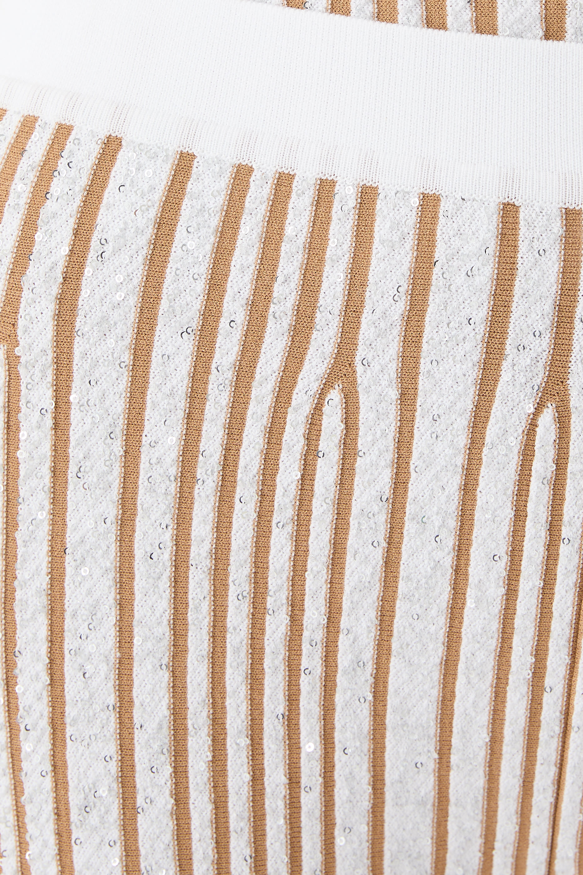 Partialized Knit Sequinned Flared Pants