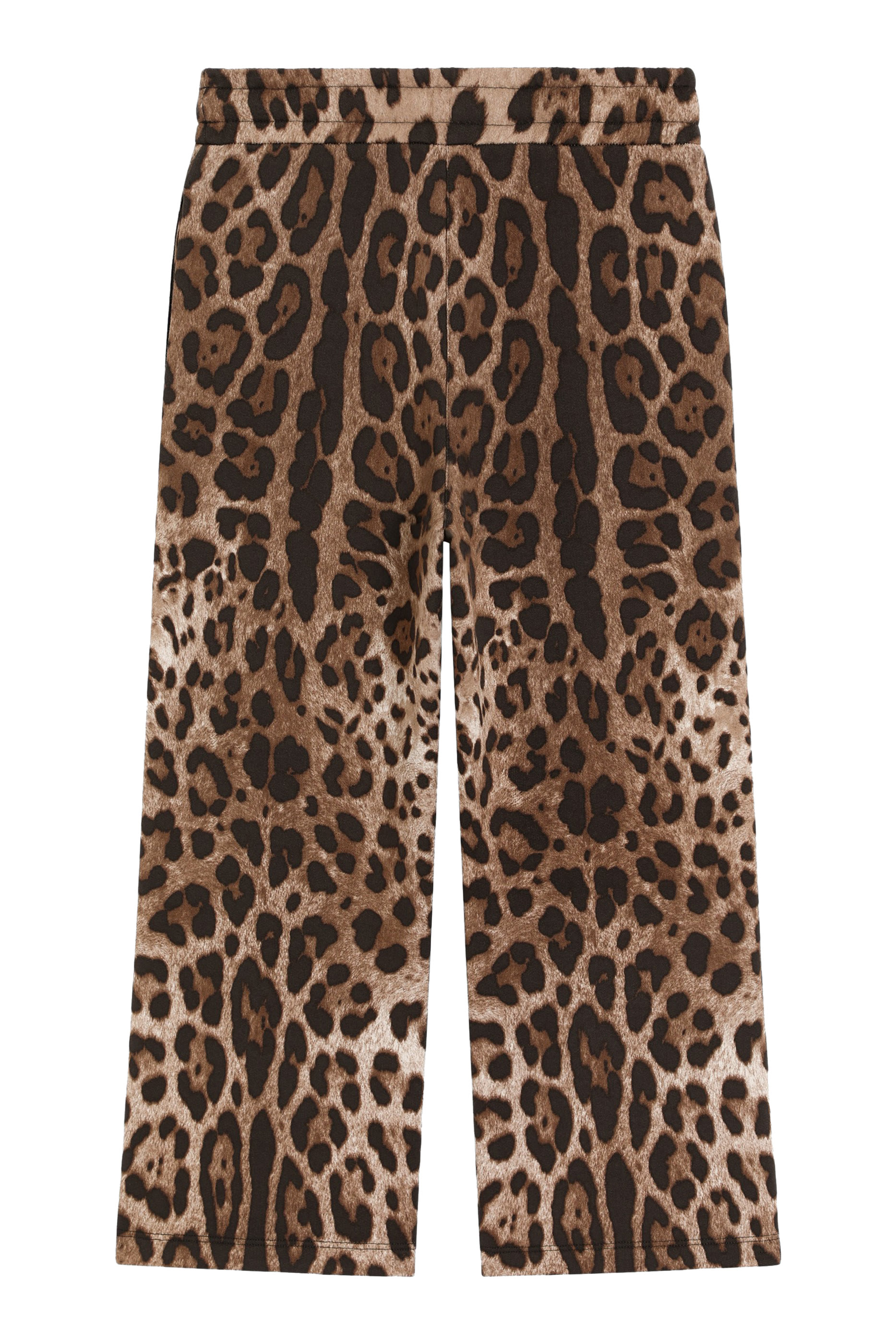Kids Leopard-Print Cotton Fleece Trousers
