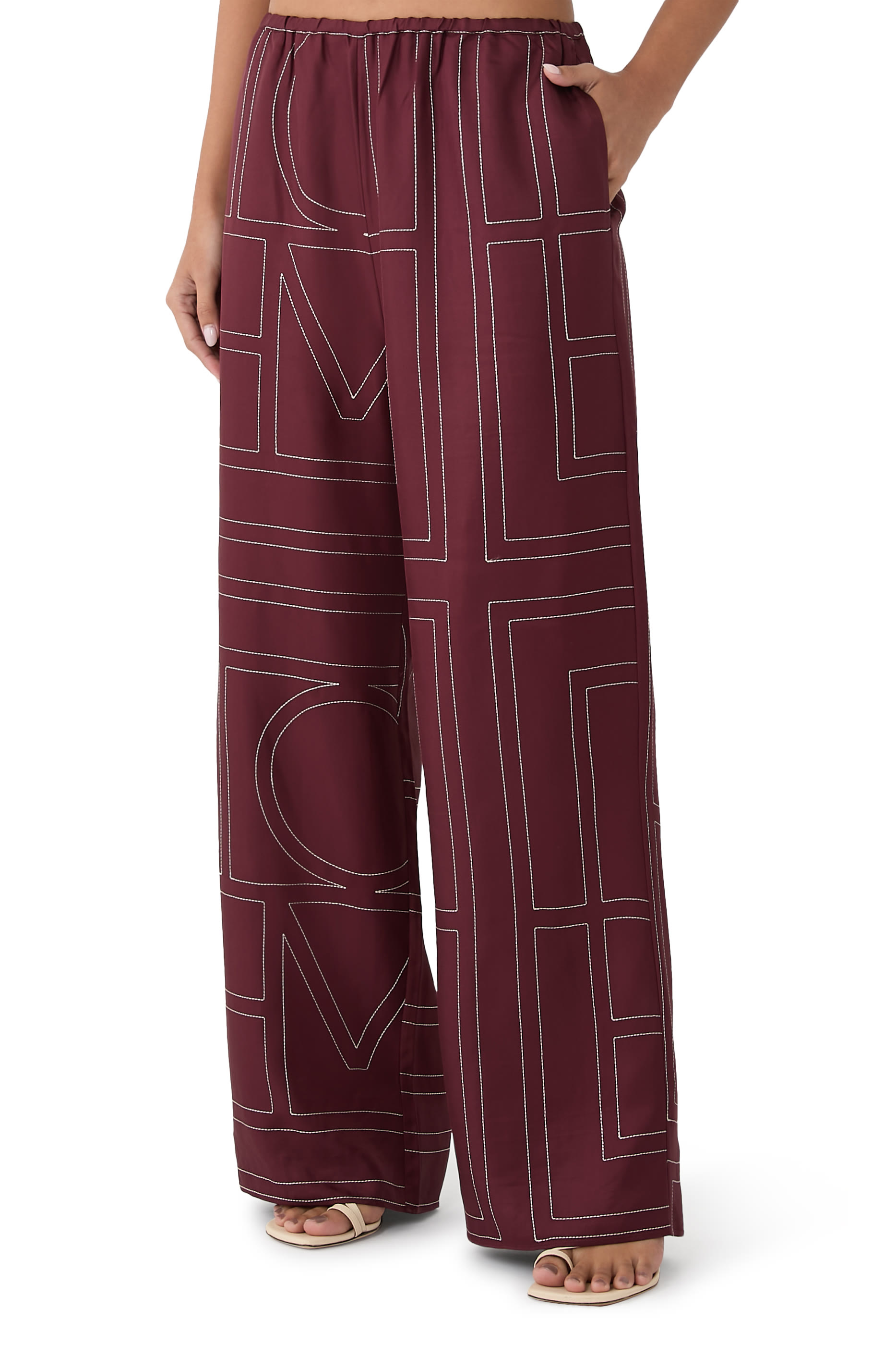   Monogram Silk PJ Bottoms
