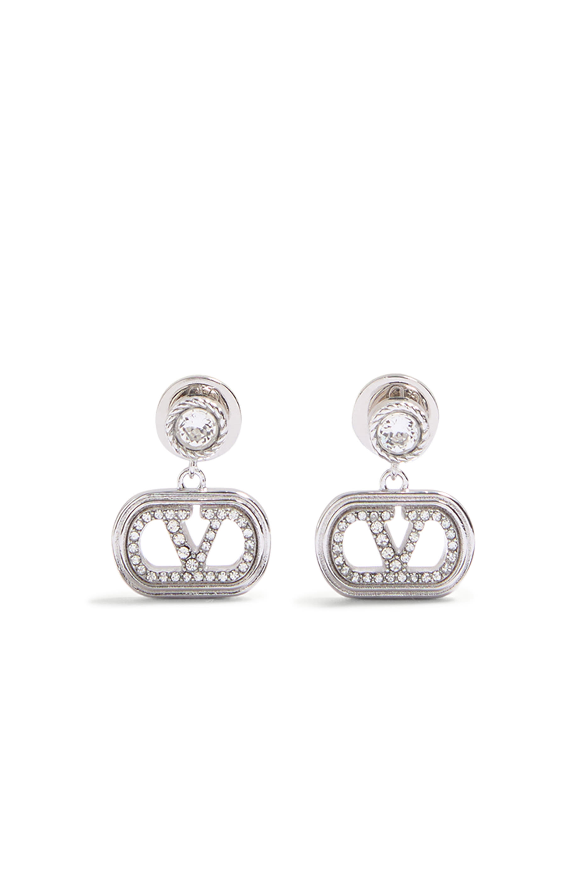 Ovalette Earrings, Metal & Swarovski&reg; Crystals