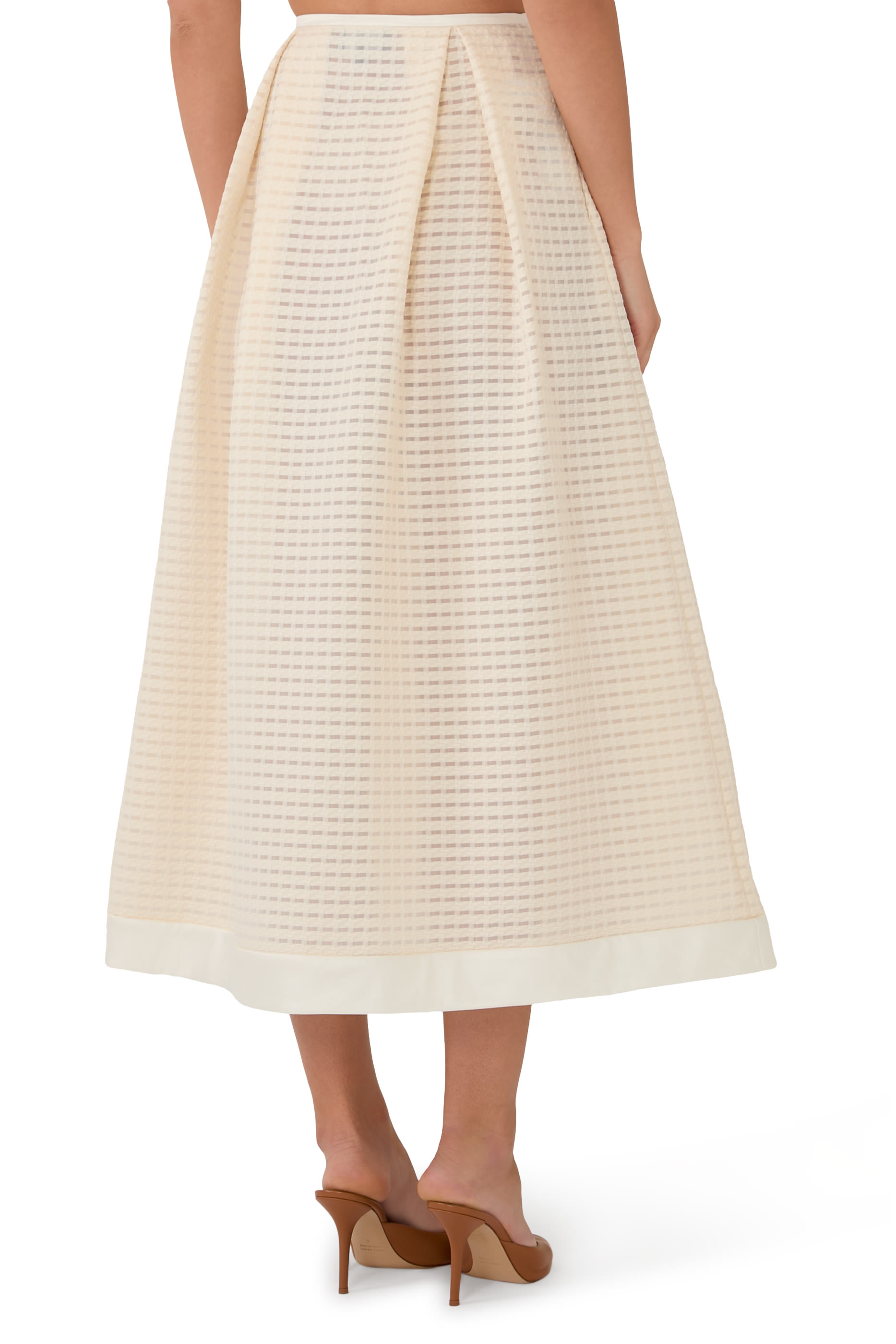3d Vichy Jacquard Skirt