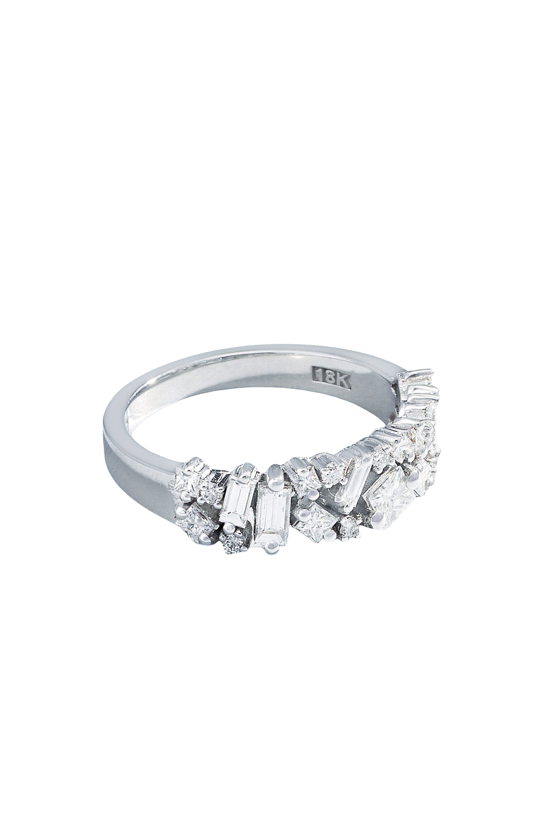  La Fantaisie Half Band, 18K White Gold & Diamonds