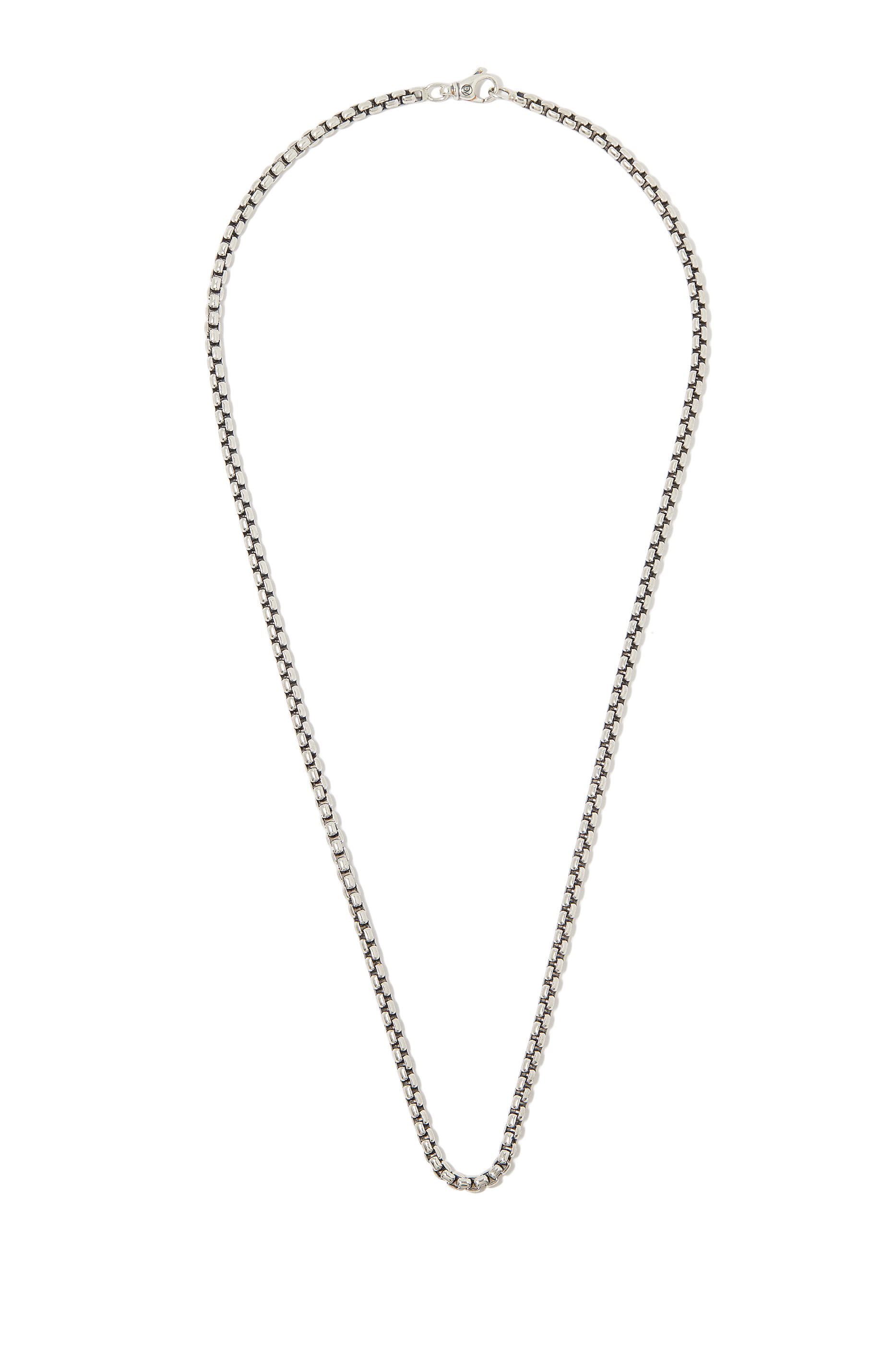 Box Chain Necklace, Sterling Silver