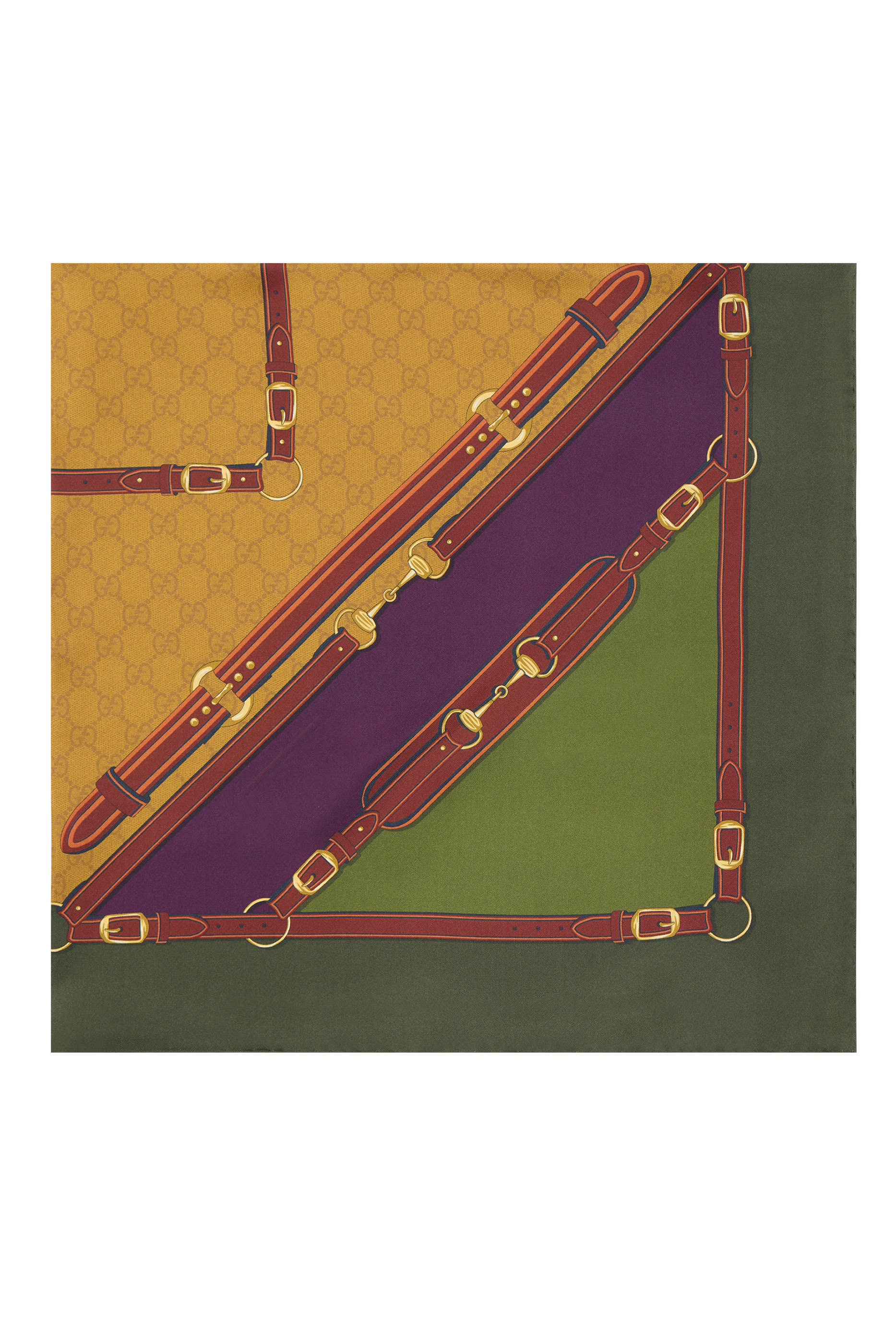  Printed Silk Twill Carr&eacute; 