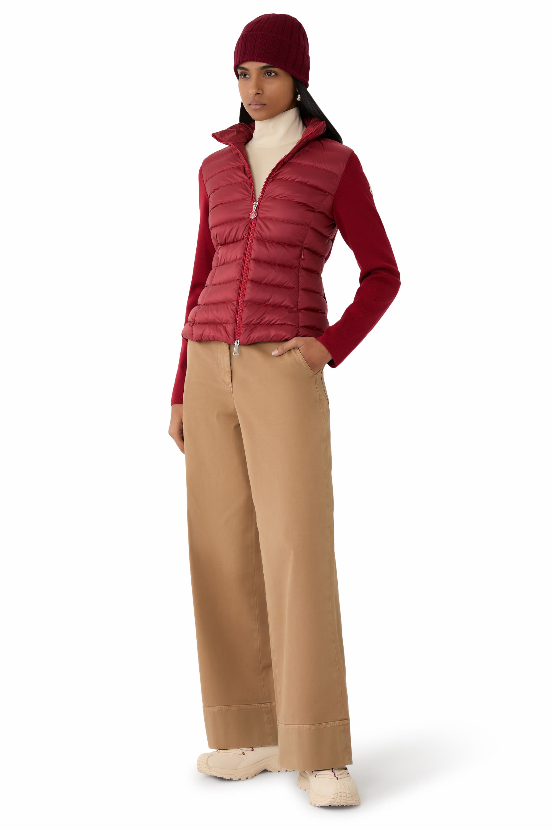  Padded Wool Cardigan