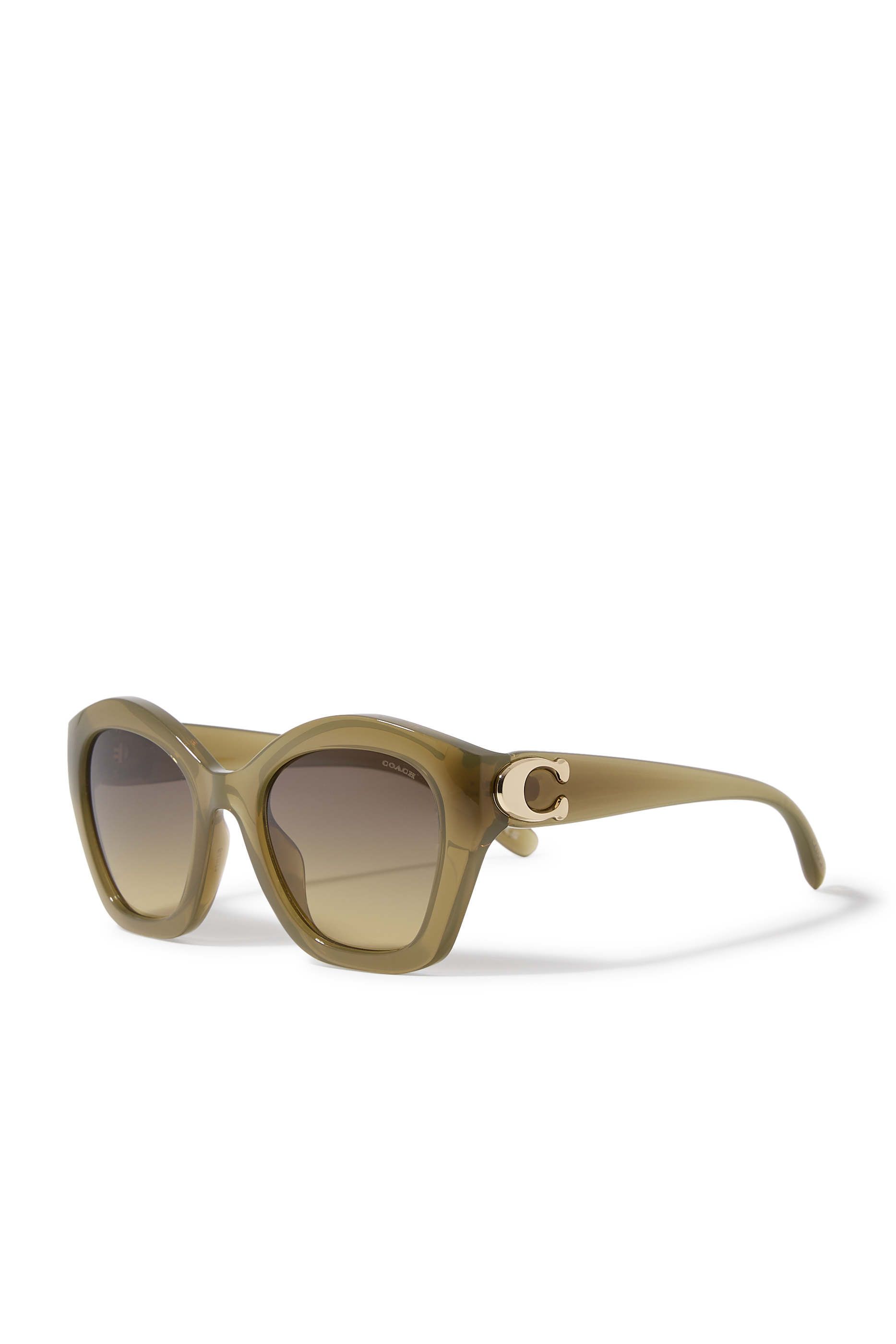 Full Fit Maxi Sculpted C Square Cat Eye Sunglasses