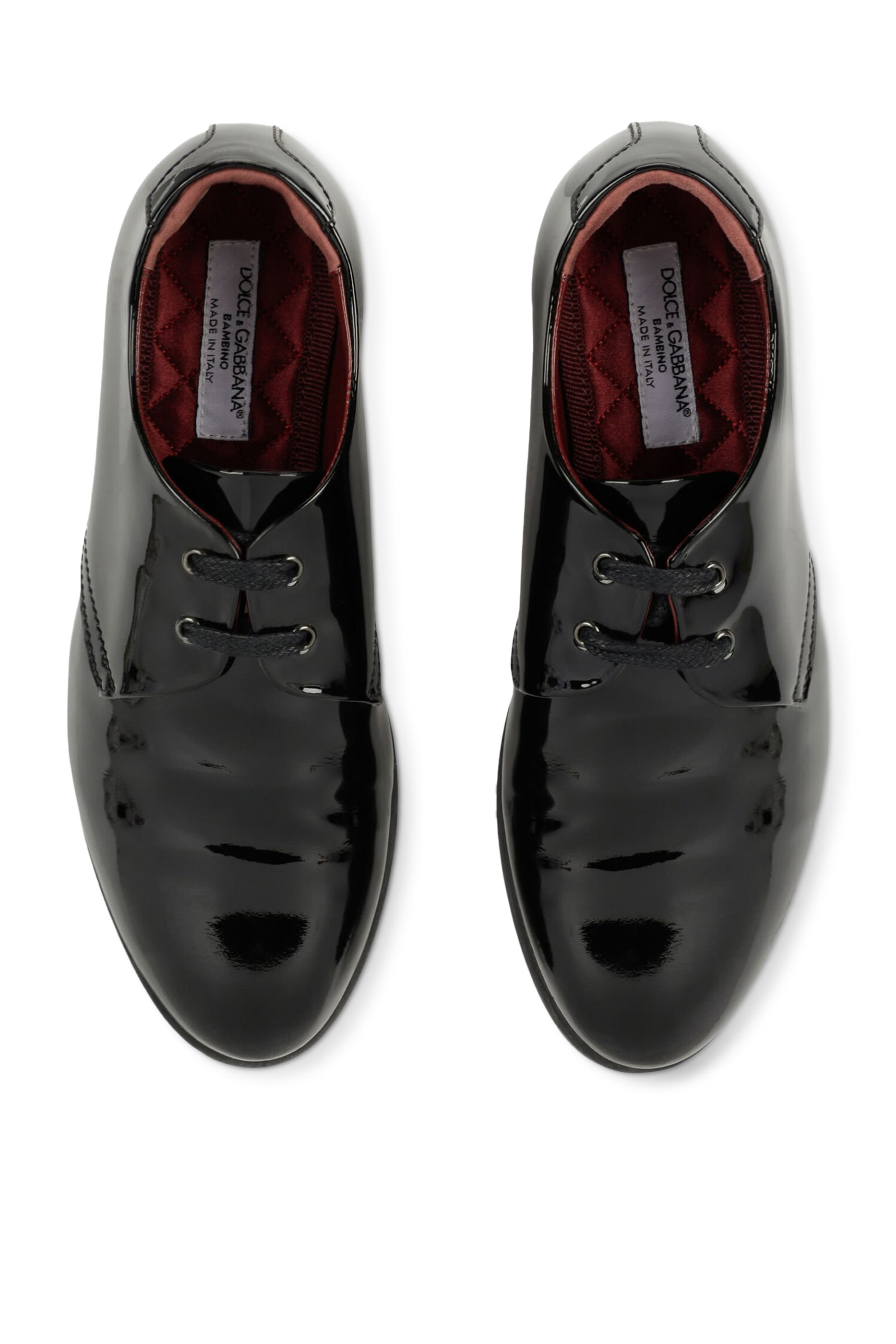 Kids Patent Lace Up Sneakers