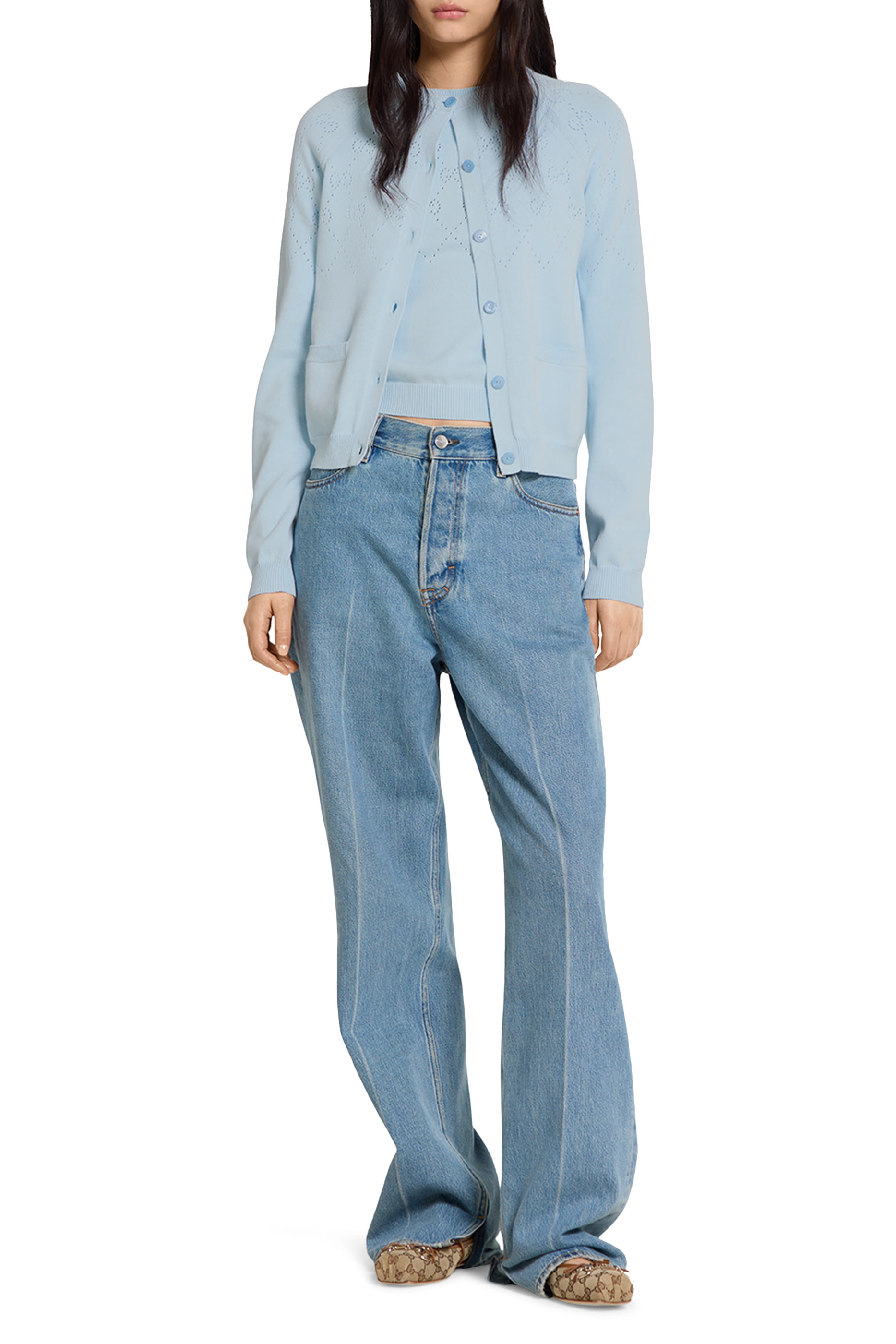 GG Cotton Crewneck Top