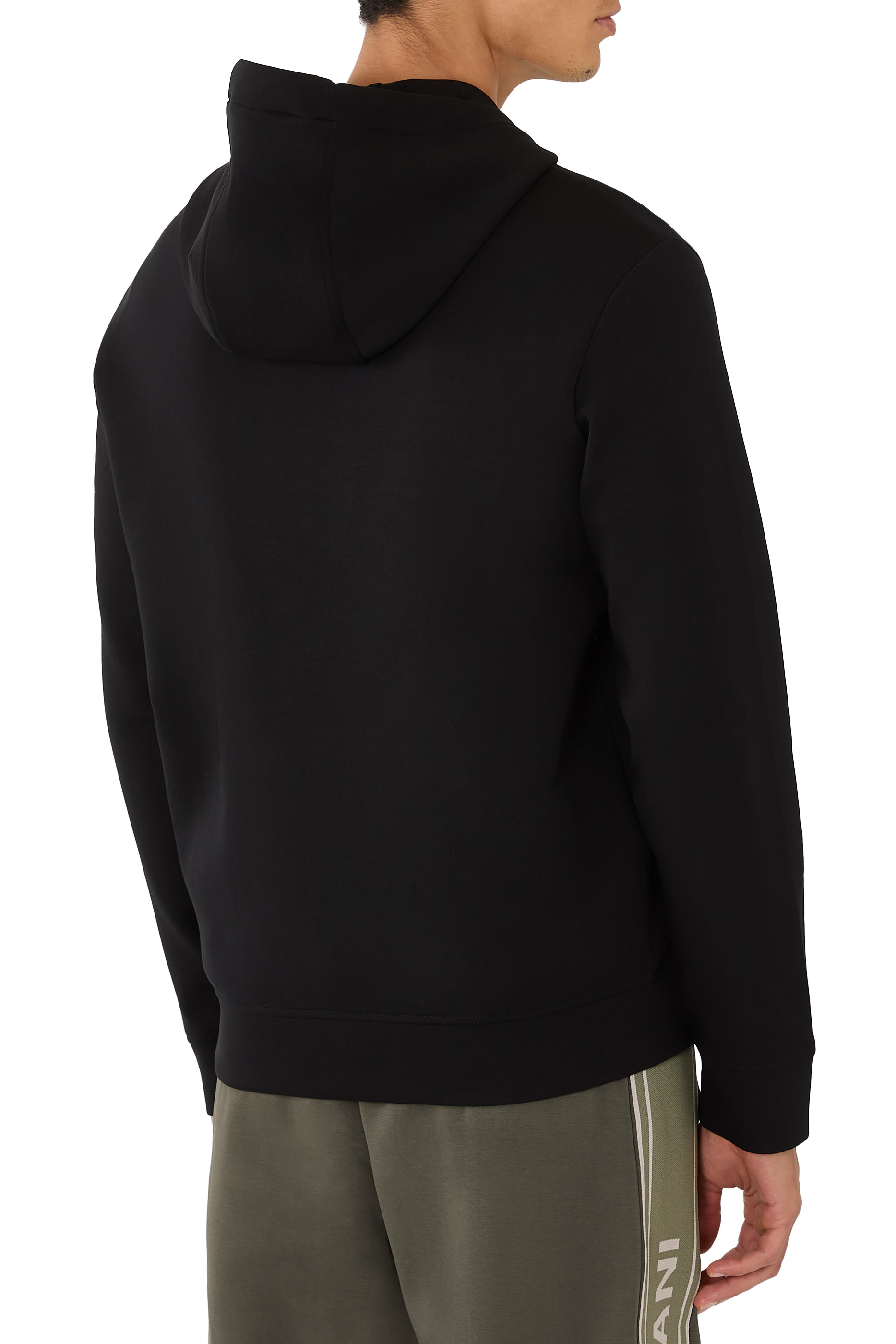Double-Jersey Zip-Up Hooded Sweatshirt 