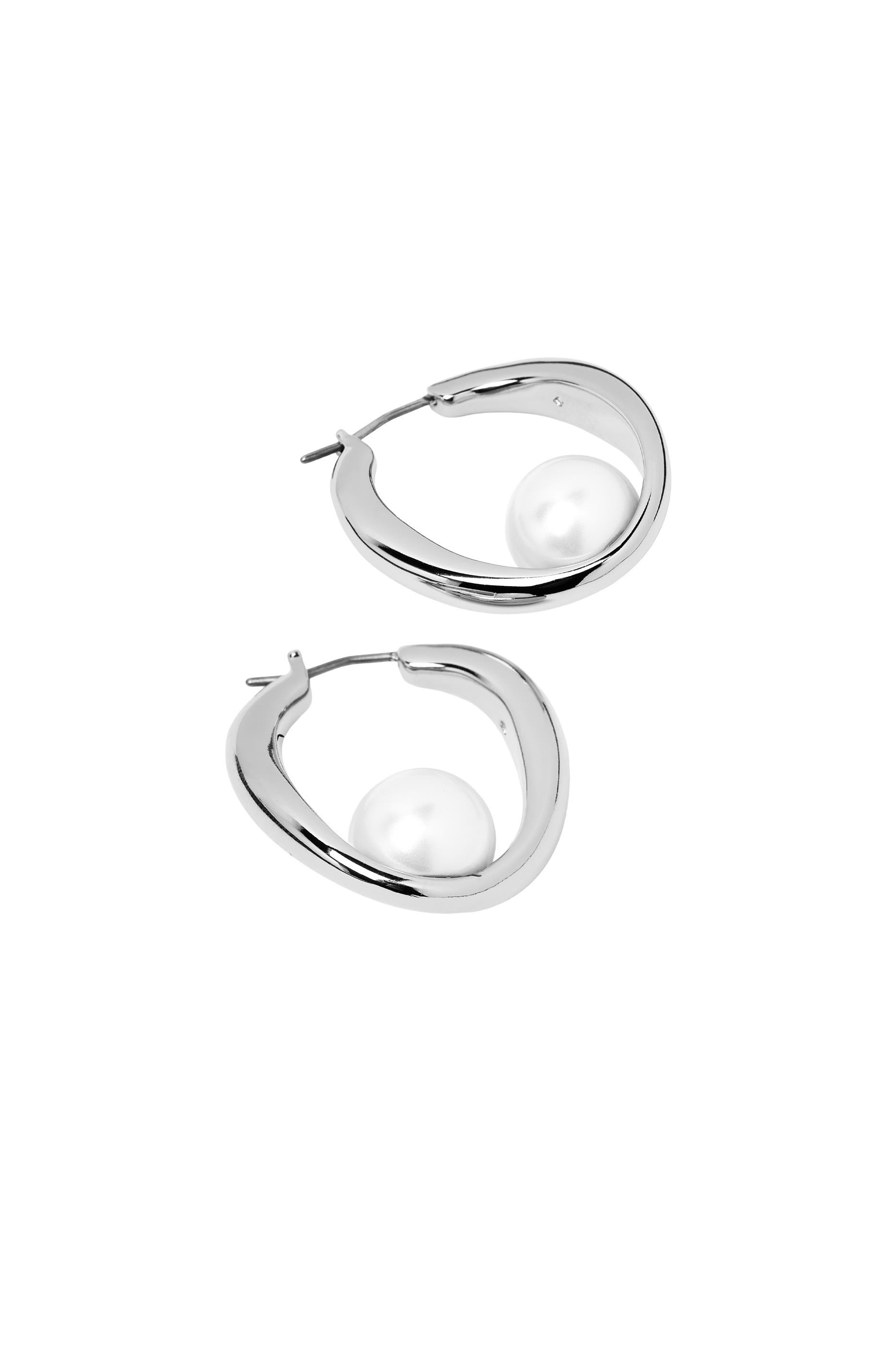 Harmony Hoops Earrings, Titanium & Glass