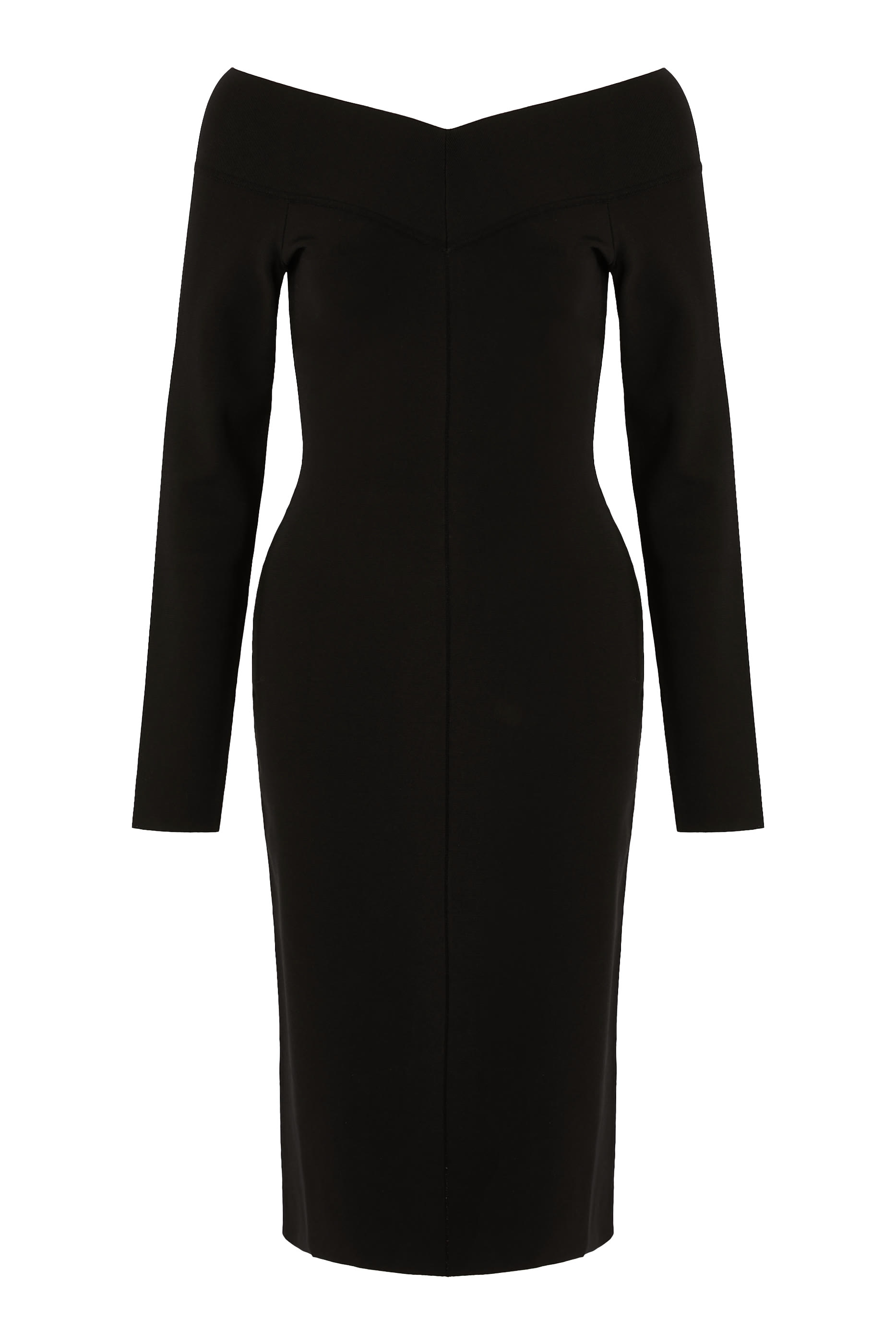 Sheer Long Sleeves Mesh Midi Dress