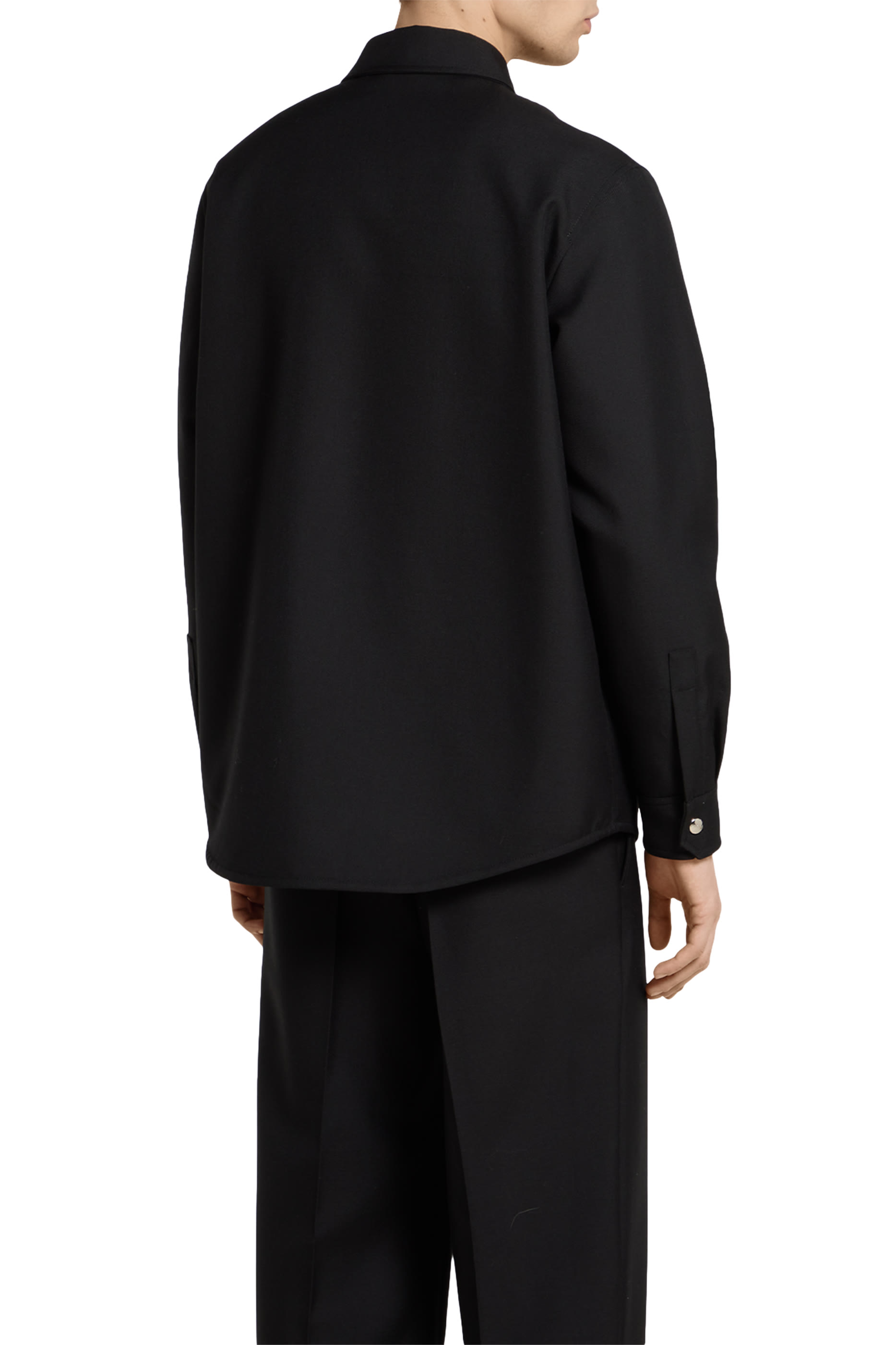 Wool Twill Zip Overshirt