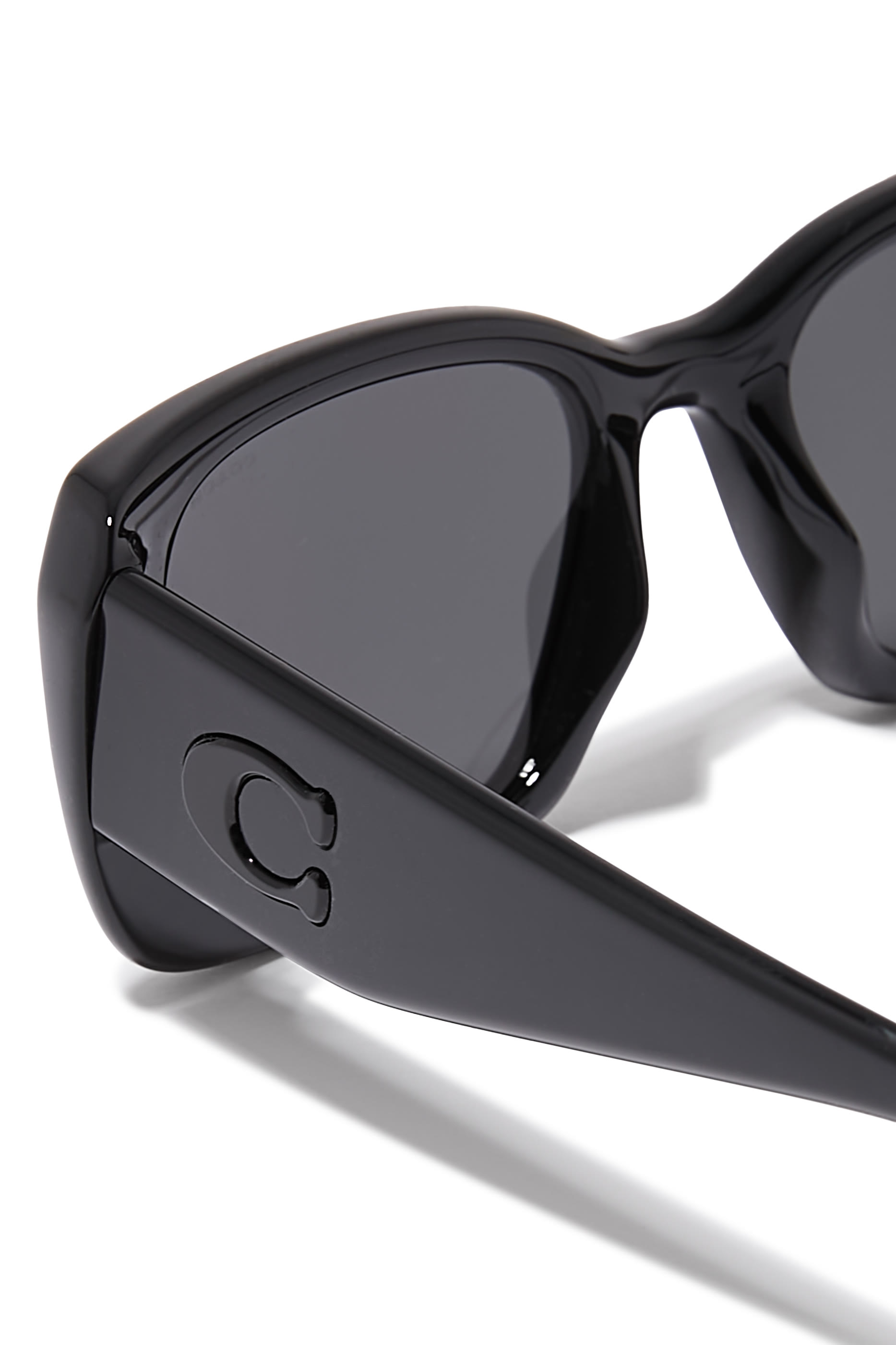 Square-Frame Maxi C Logo Temple Sunglasses