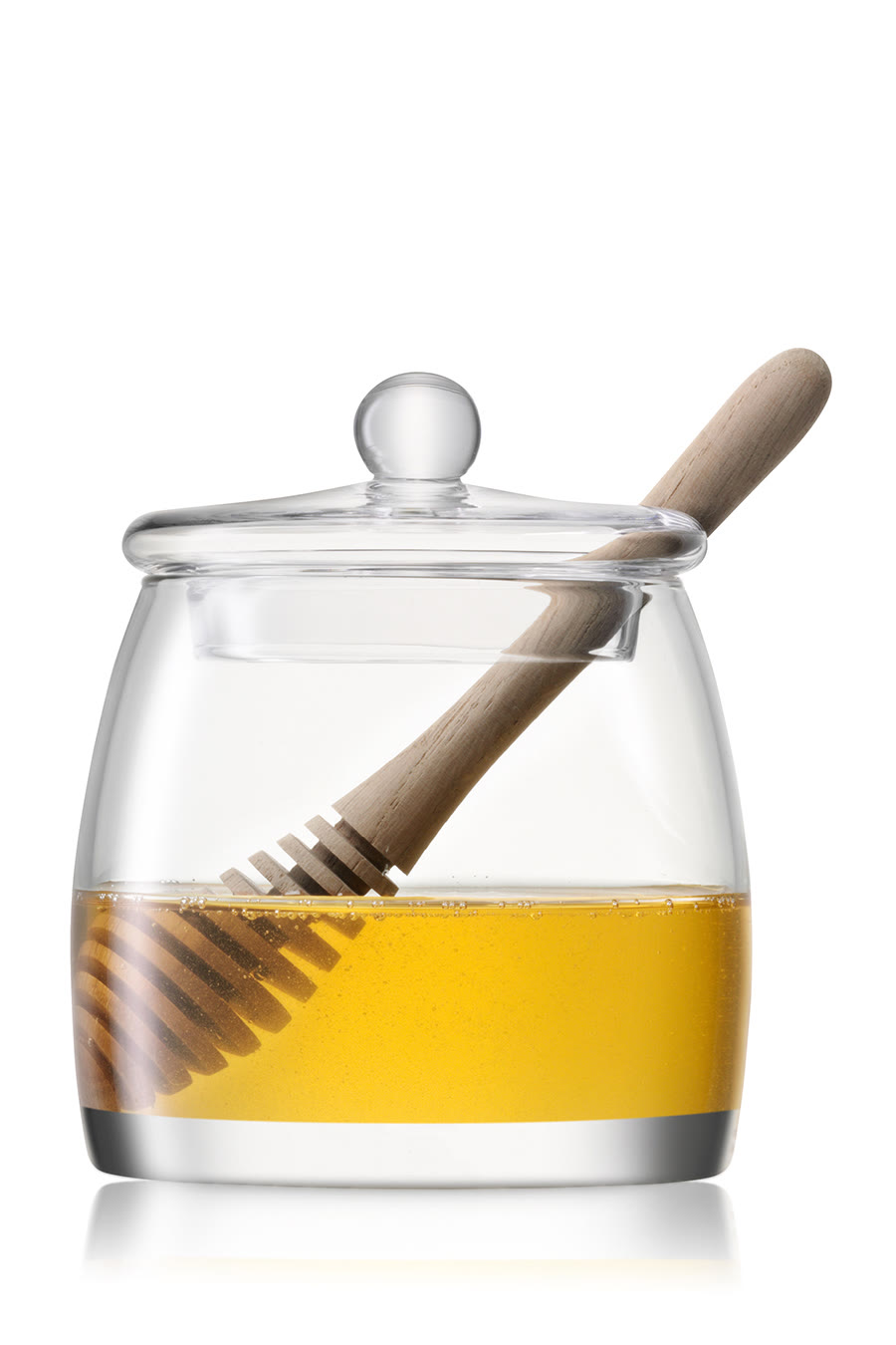 Serve Honey Pot and Oak Dipper