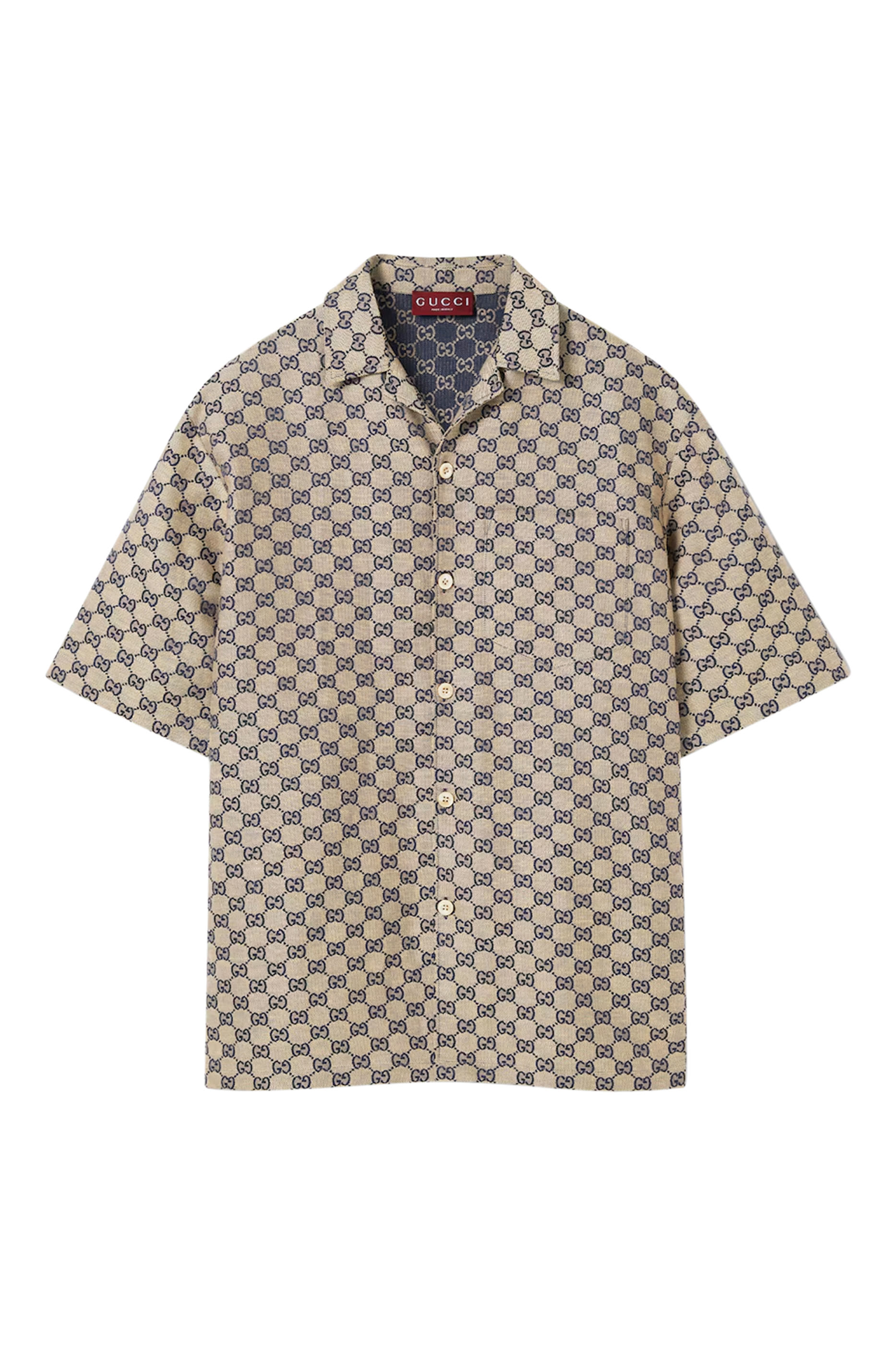 GG Linen Blend Canvas Shirt