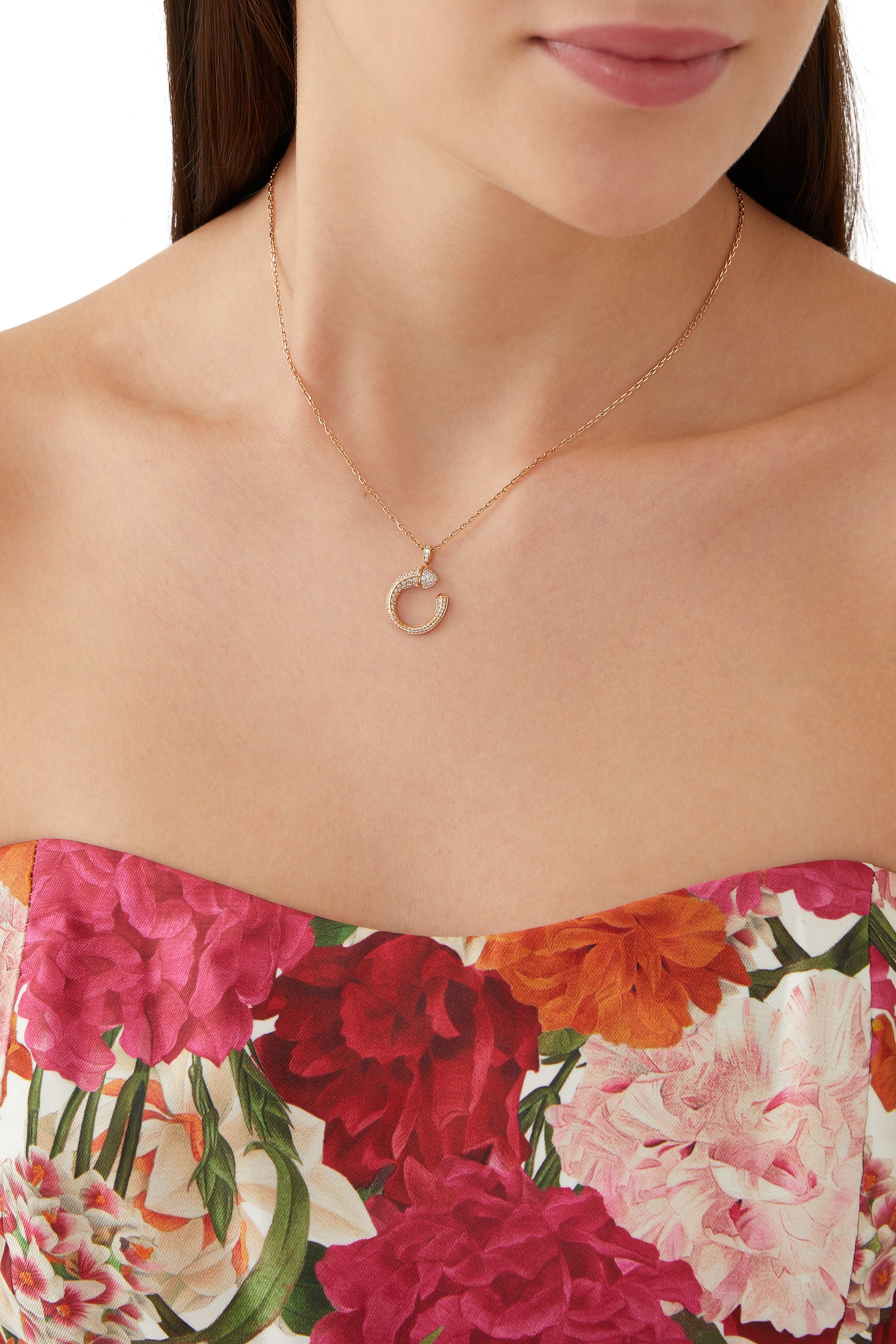 Cleo Venus Pendant, 18k Pink Gold & Diamonds