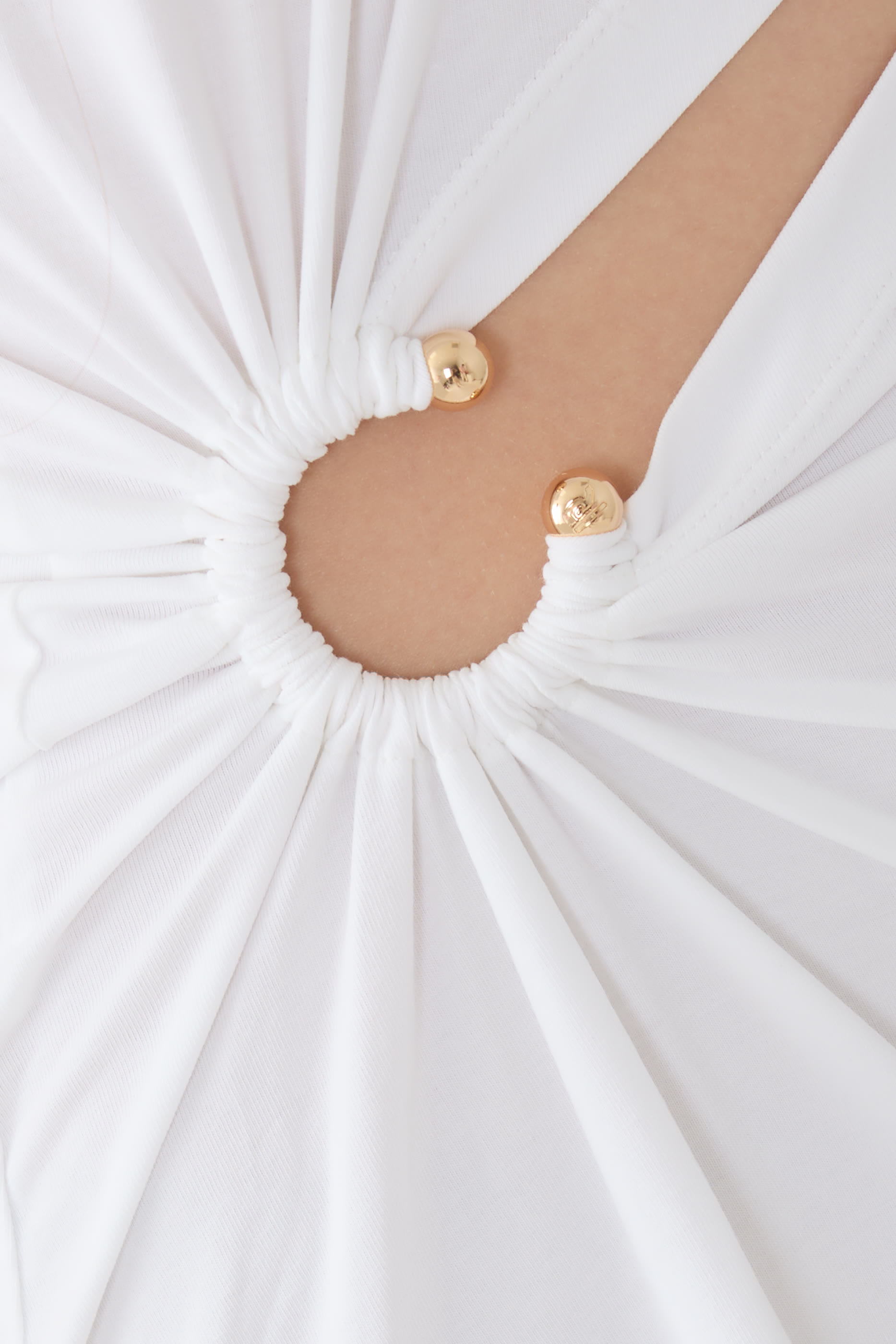  Long Piercing Dress in Cotton Jersey