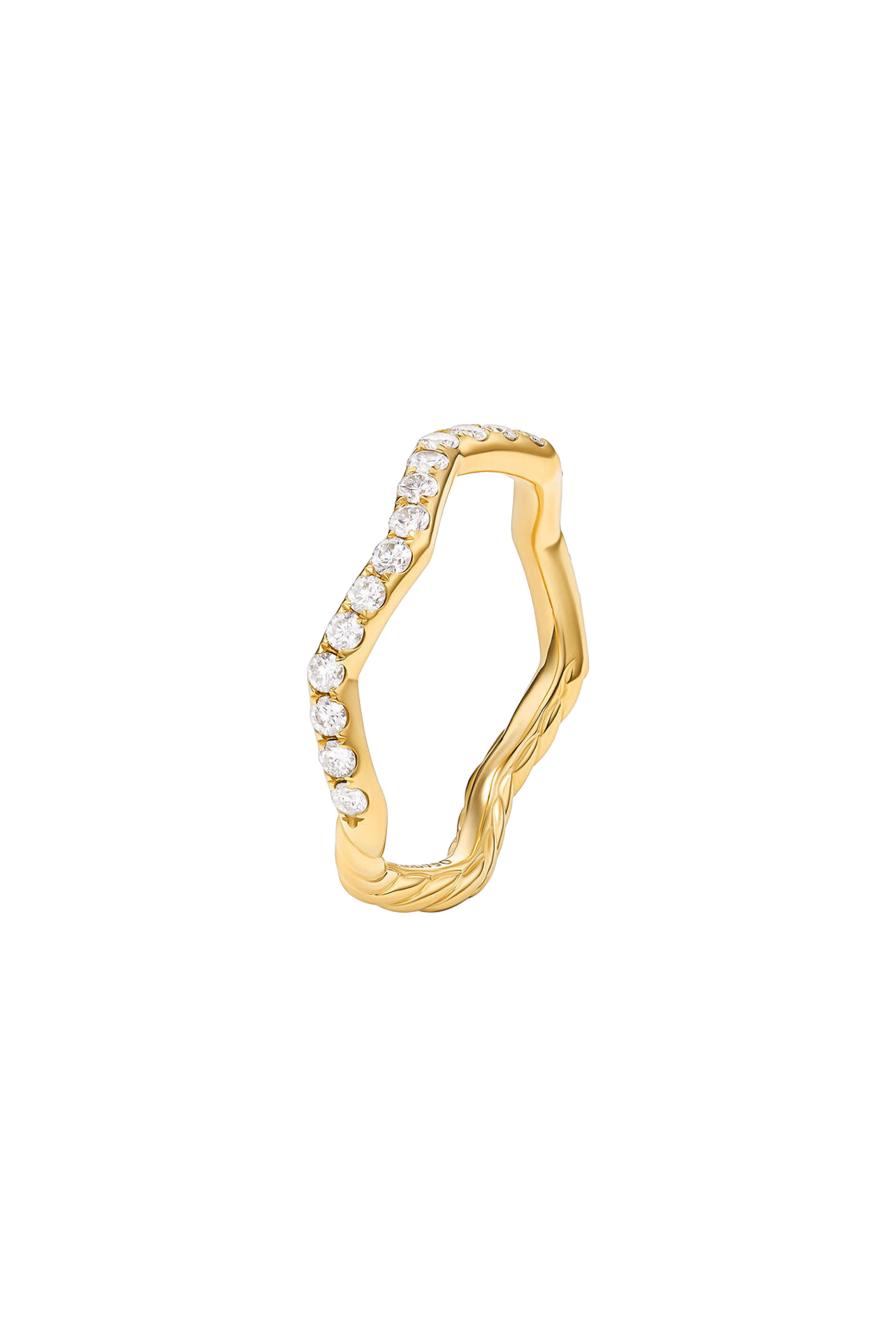 Zig Zag Stax&sbquo;Ring, 18K Yellow Gold & Diamonds