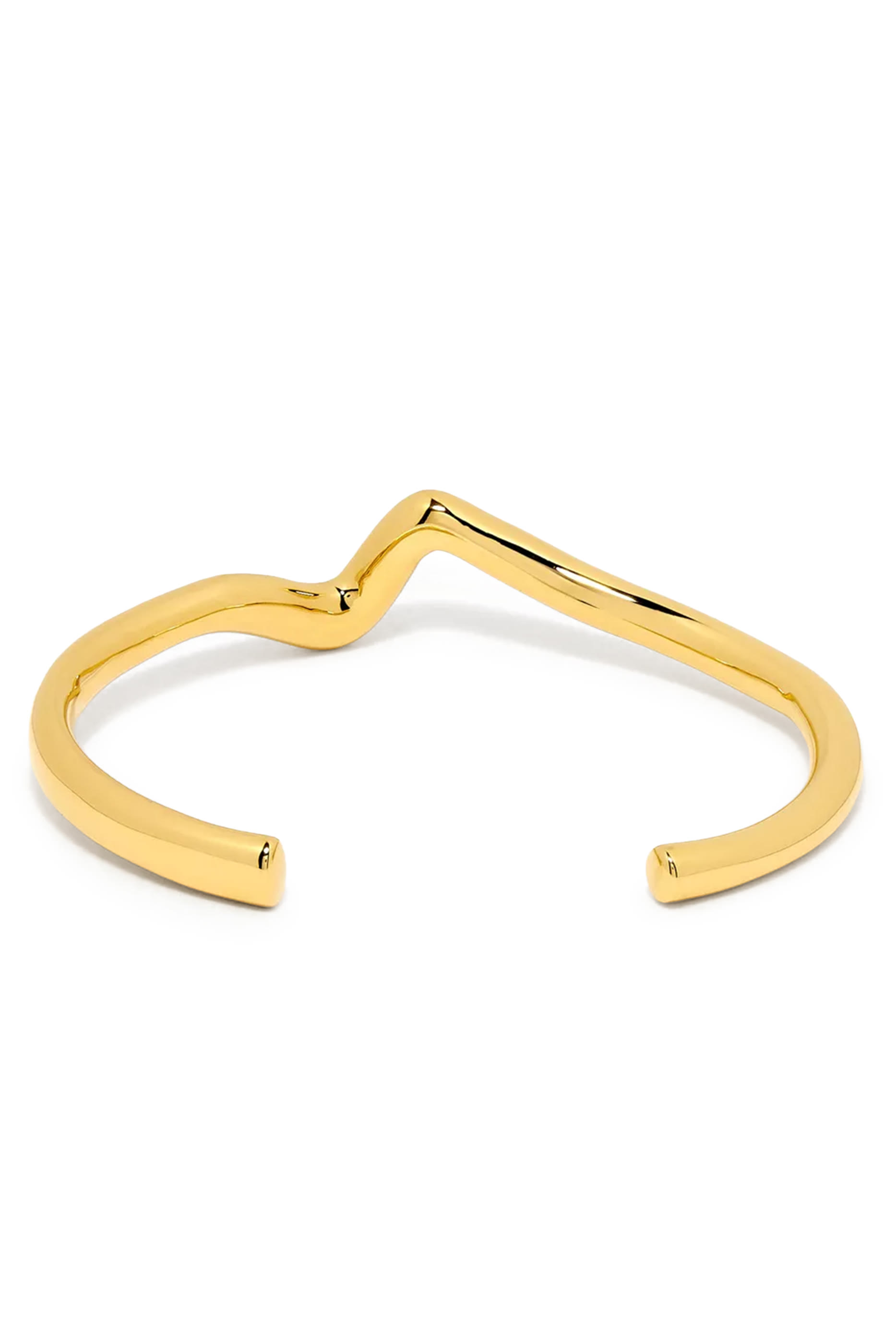  Molten Wave Cuff Bracelet, 18k Recycled Gold Plating on Brass