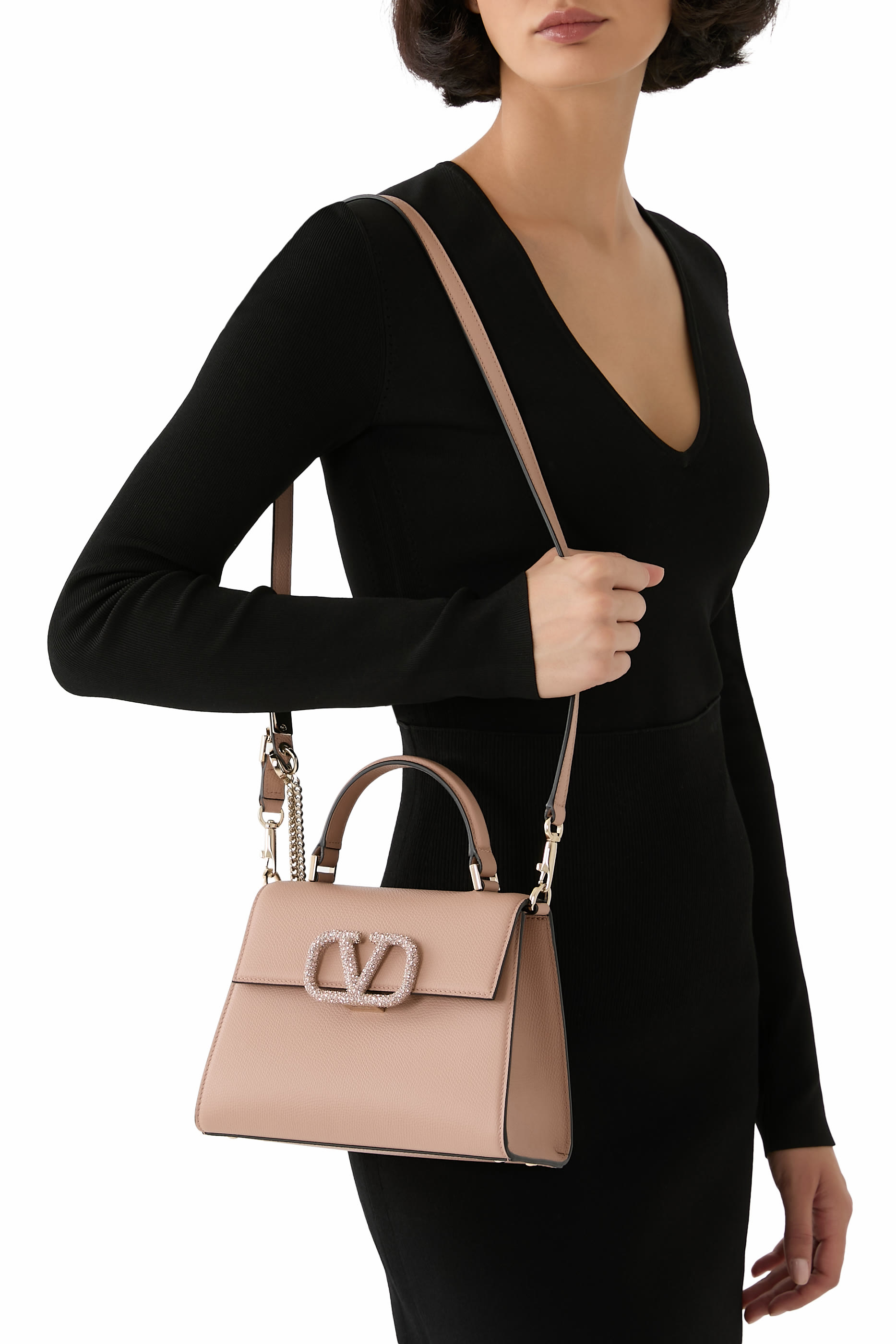 Small VSling Handbag with Jewel Logo 